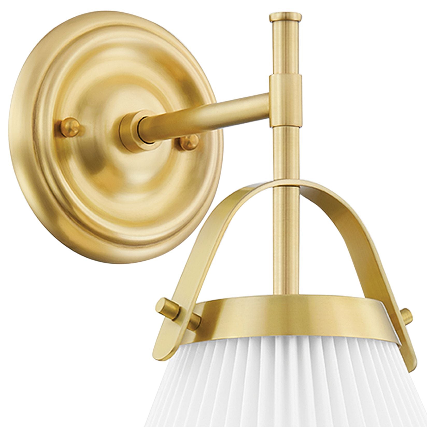 Pure Elegante Falten Messing Stoff Wandleuchte-Letslighting