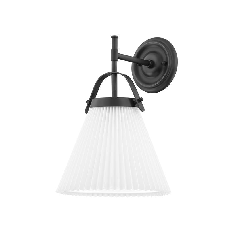 Pure Elegante Falten Messing Stoff Wandleuchte-Letslighting
