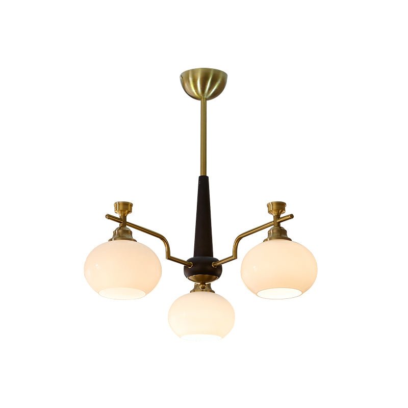Velirara Traditioneller Einzigartiger Kugel-Holz-Glas-Kronleuchter-Letslighting