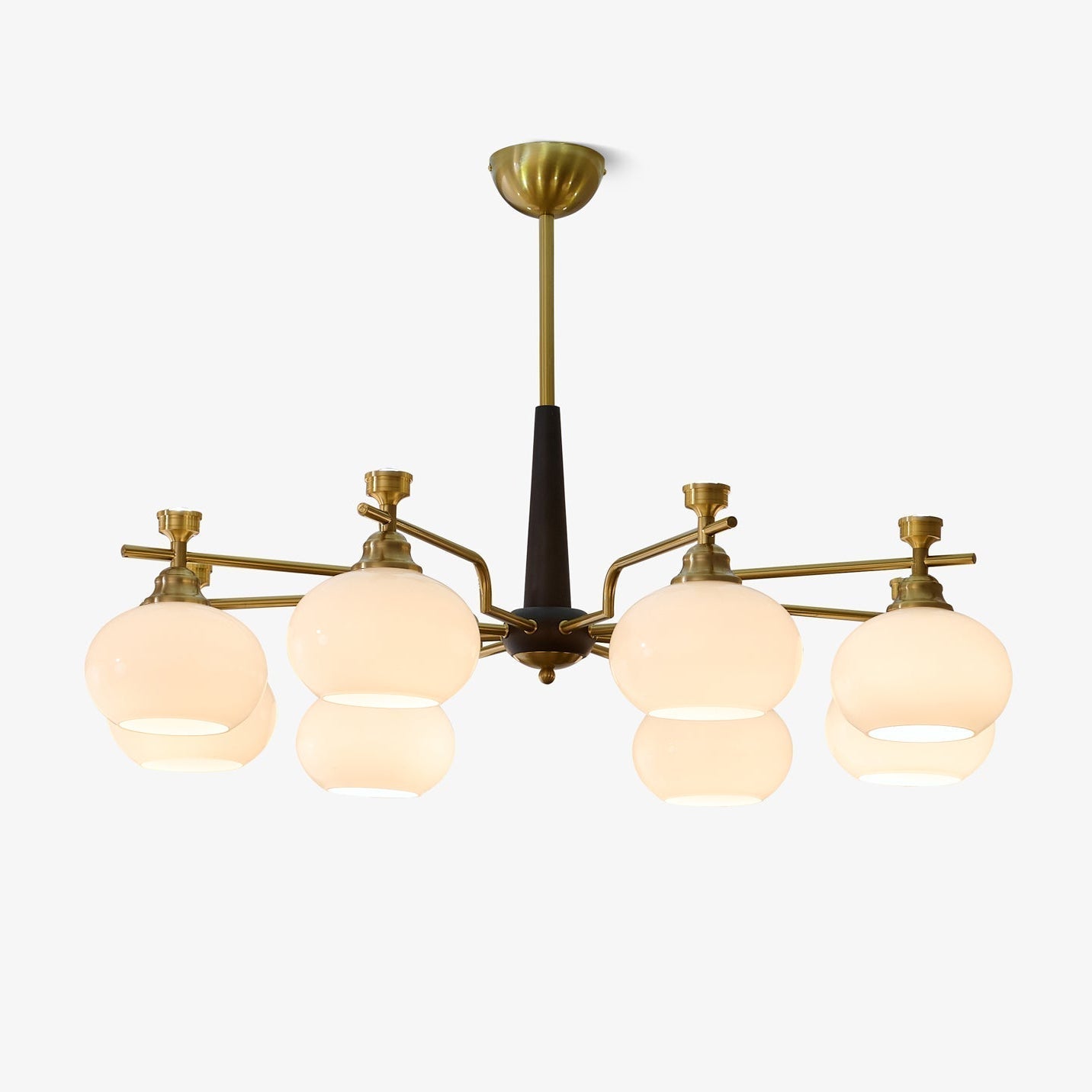 Velirara Traditioneller Einzigartiger Kugel-Holz-Glas-Kronleuchter-Letslighting