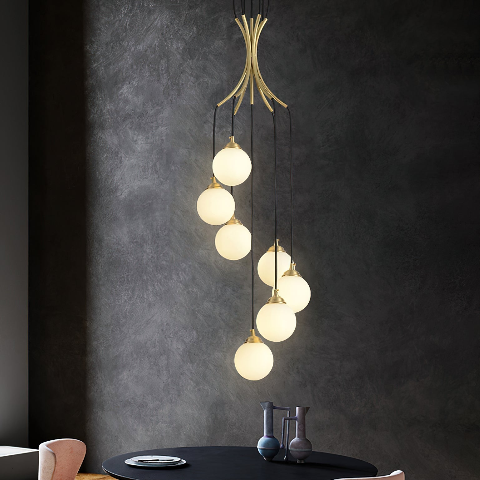 Zoe Kugeltropfen-Glaskronleuchter-Letslighting