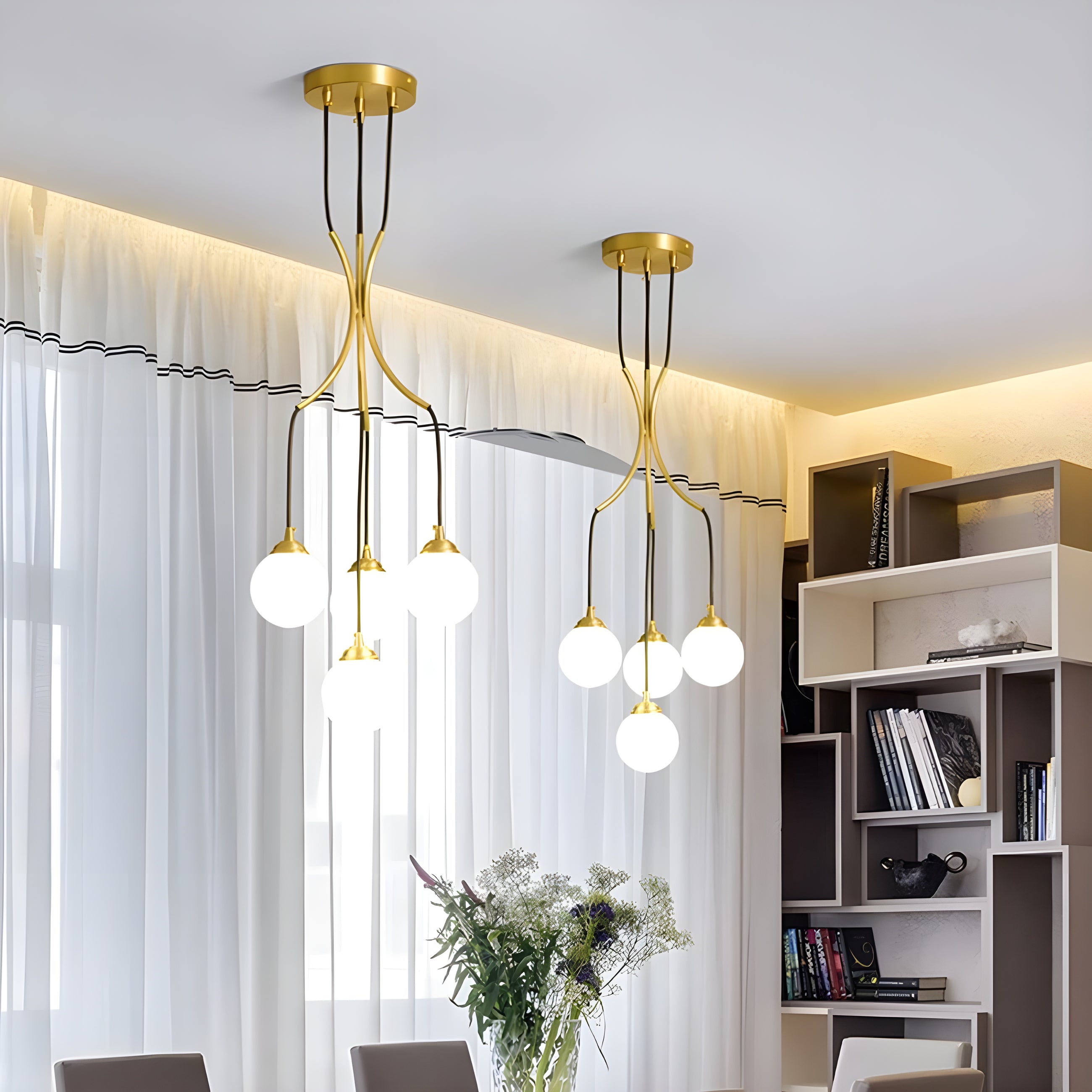 Zoe Kugeltropfen-Glaskronleuchter-Letslighting