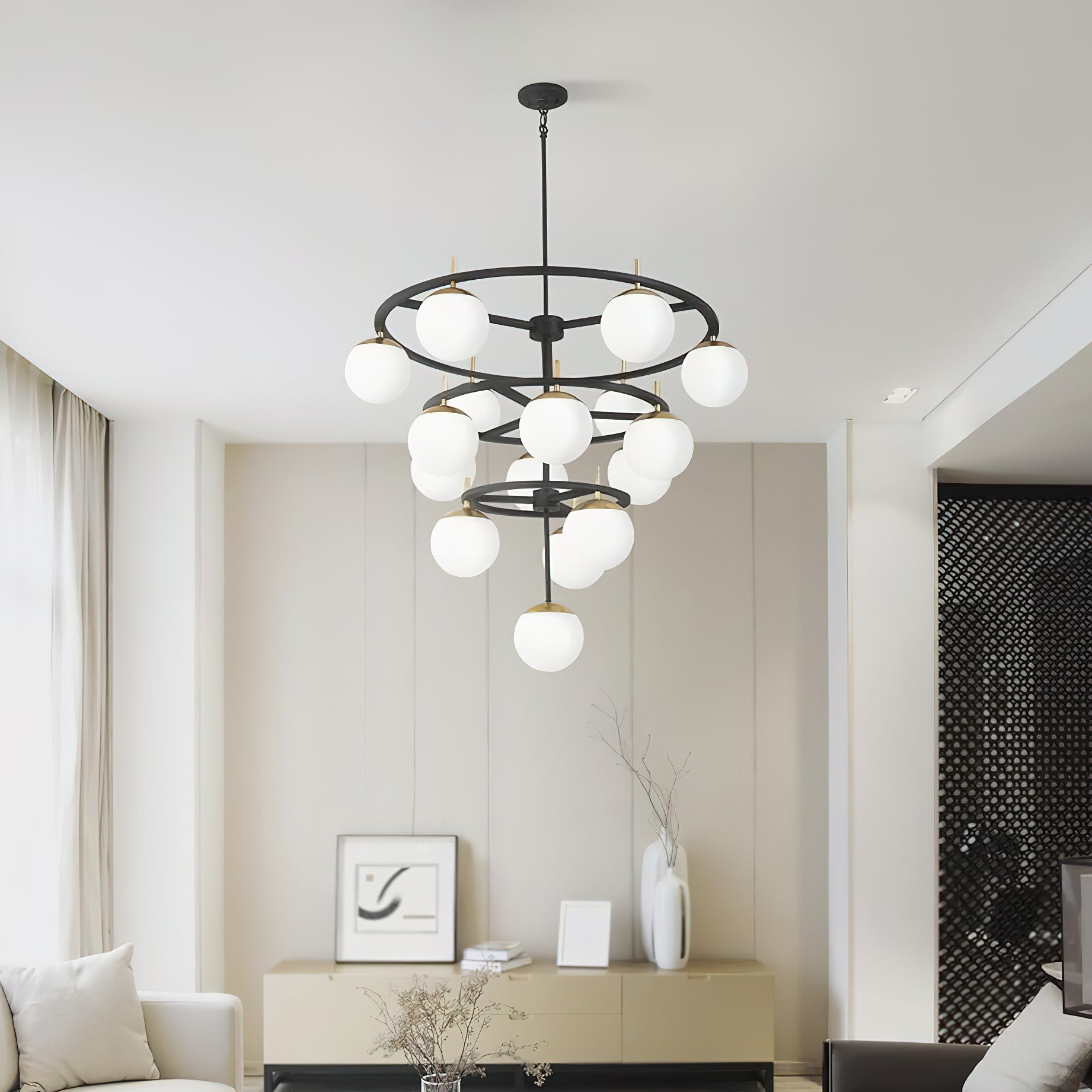 Ornuvyn Moderner Glas-Kronleuchter-Letslighting