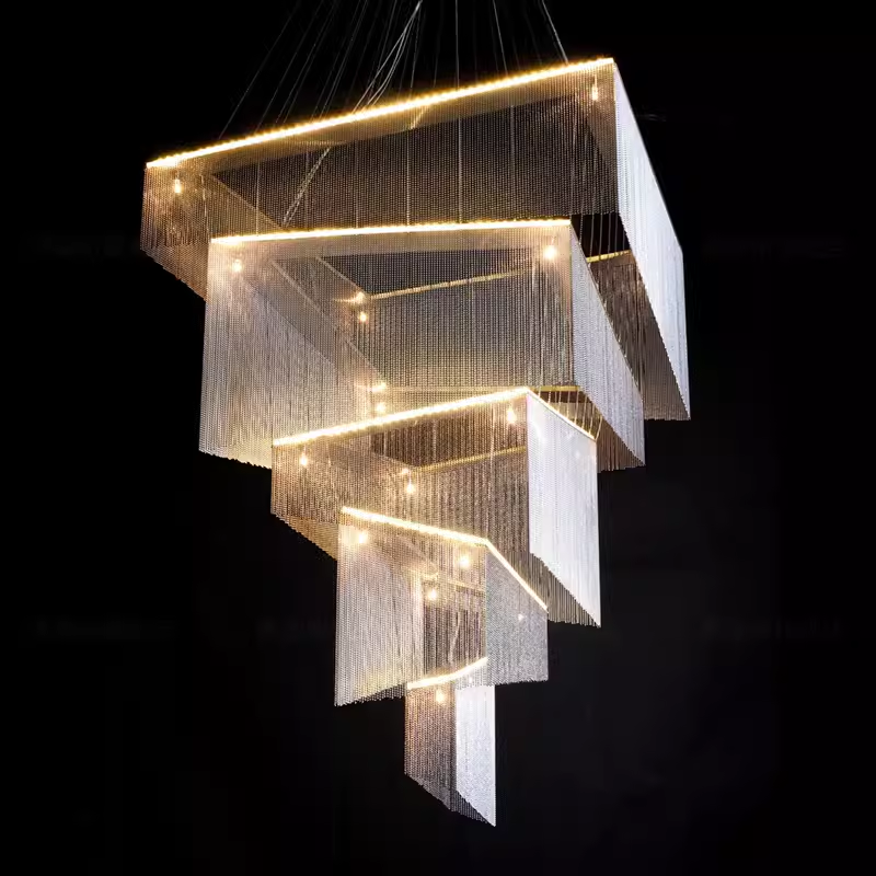 Caeluvyn Postmoderner Ketten Quasten Kronleuchter-Letslighting