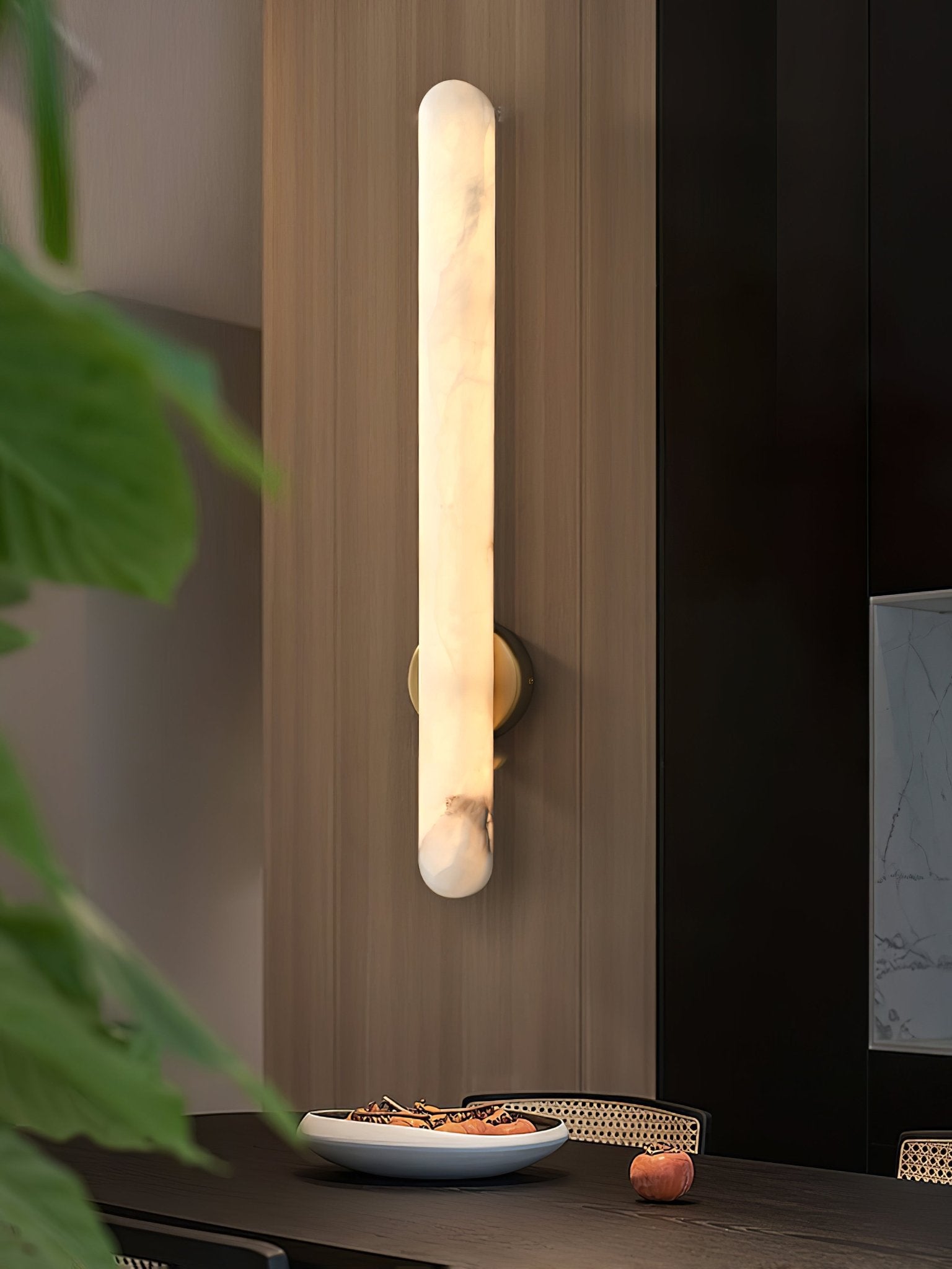 Elvenira Cylindrical Alabaster Wall Light - Neutralighting