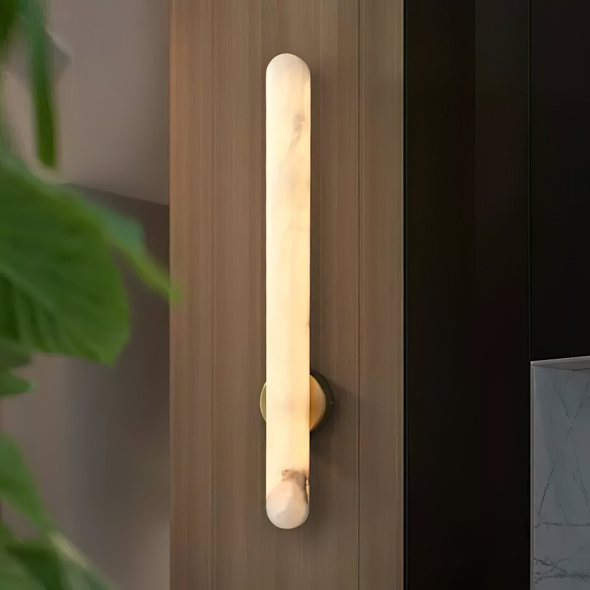 Elvenira Cylindrical Alabaster Wall Light - Neutralighting