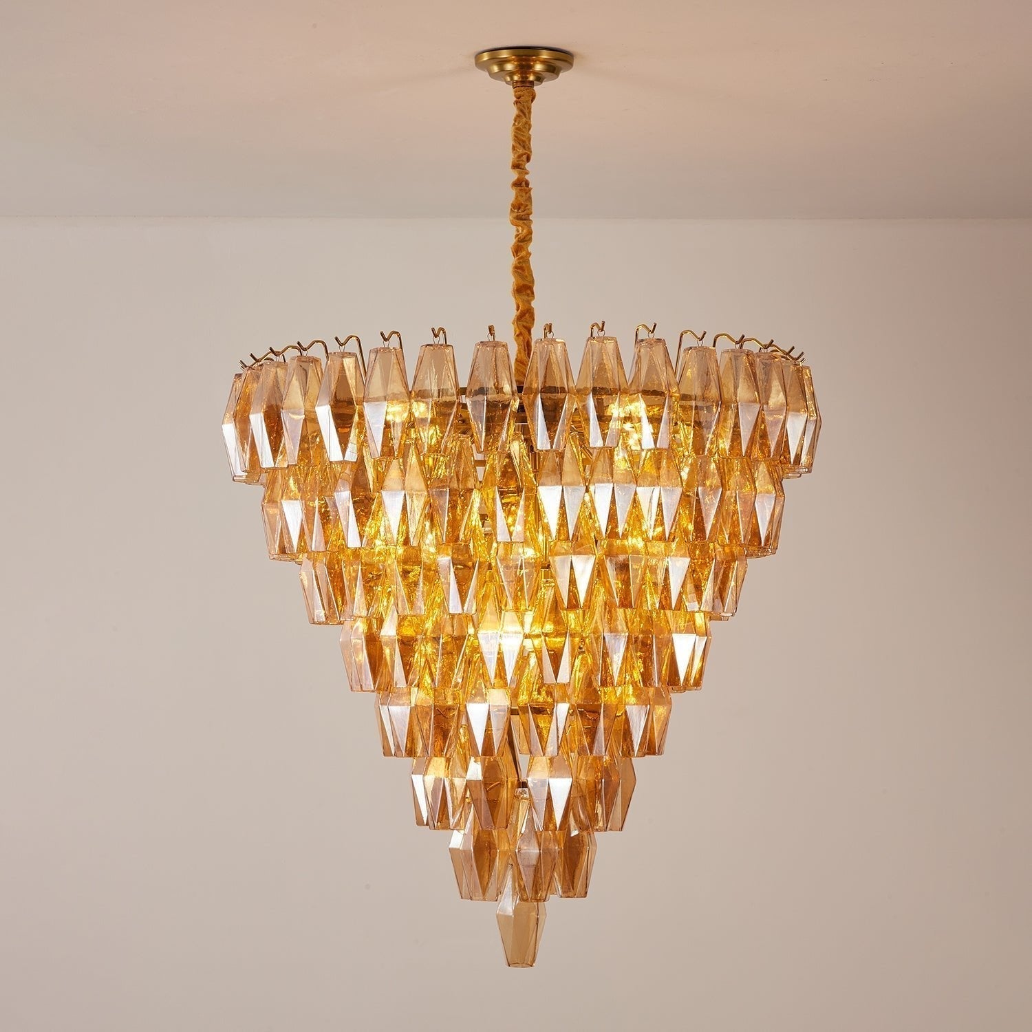Aurora Chandelier Amber Empire Prism - Neutralighting