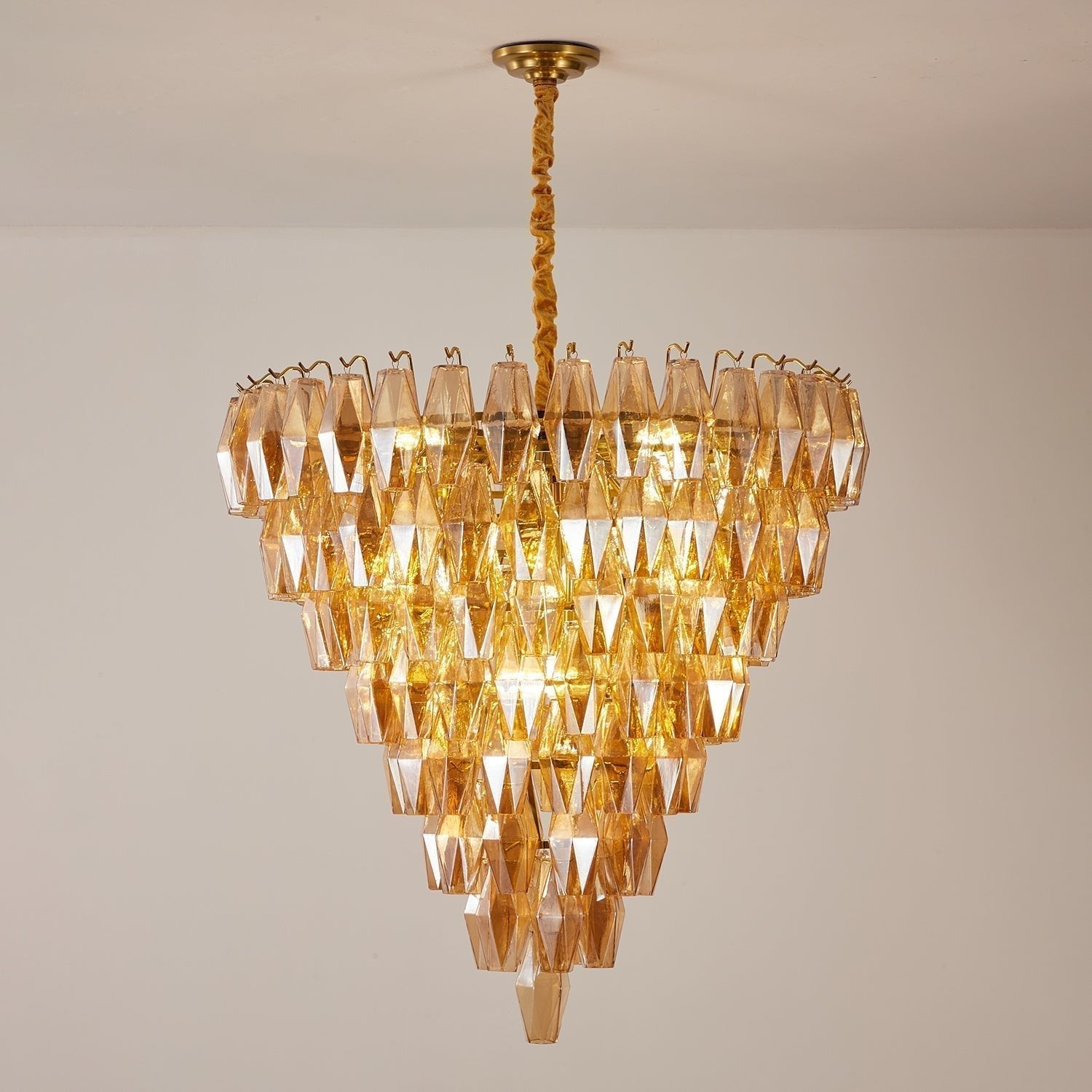 Aurora Chandelier Amber Empire Prism - Neutralighting