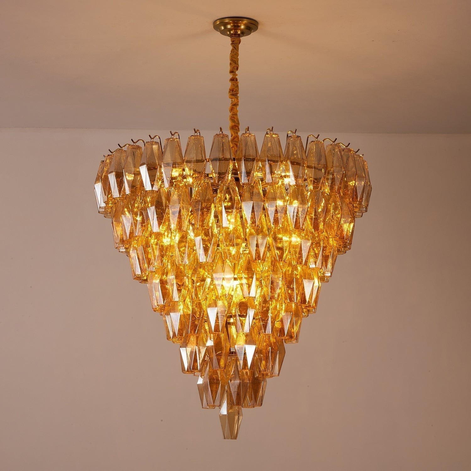 Aurora Chandelier Amber Empire Prism - Neutralighting