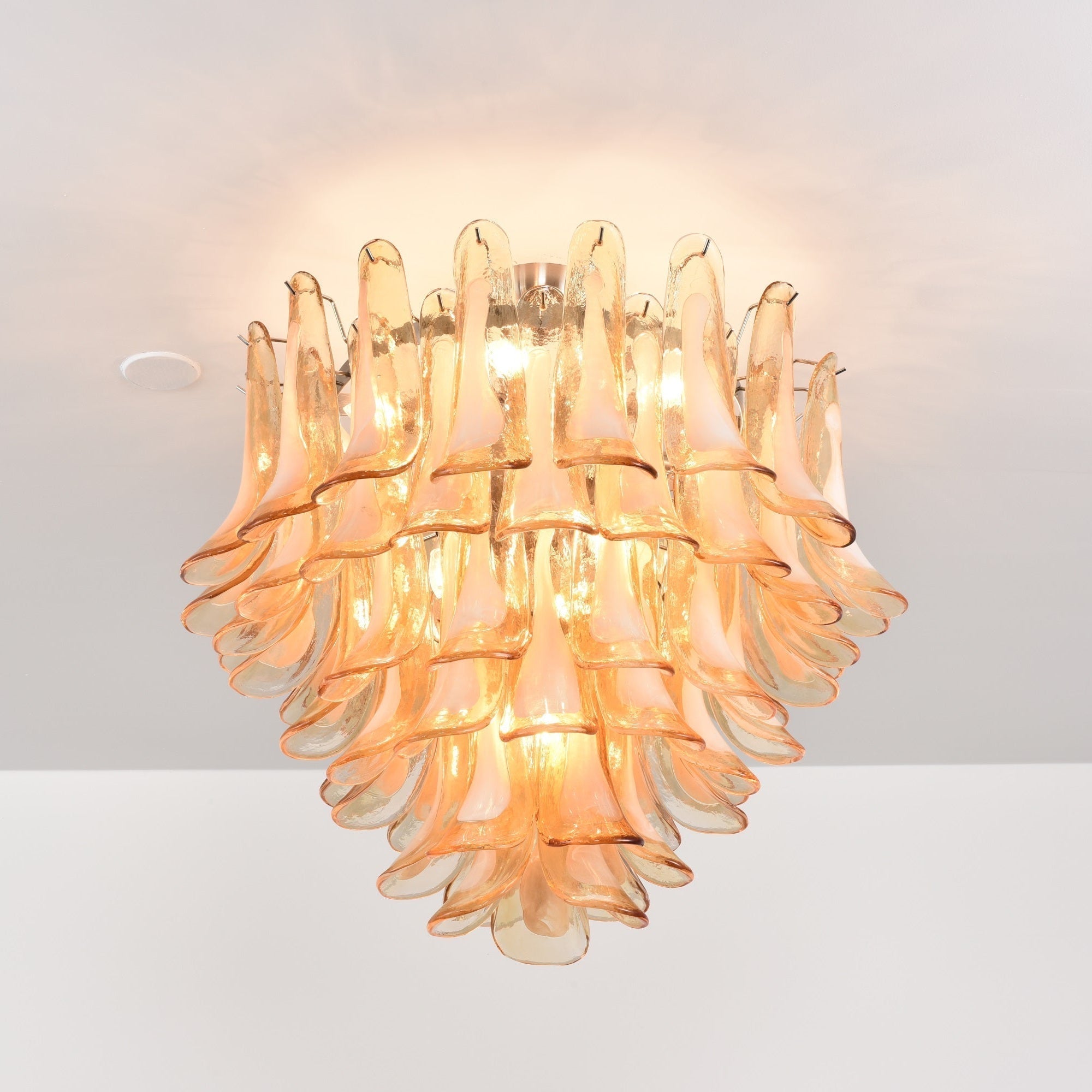 Aurora Ceiling Lamp Amber Petal Glass Layered Vintage - Neutralighting