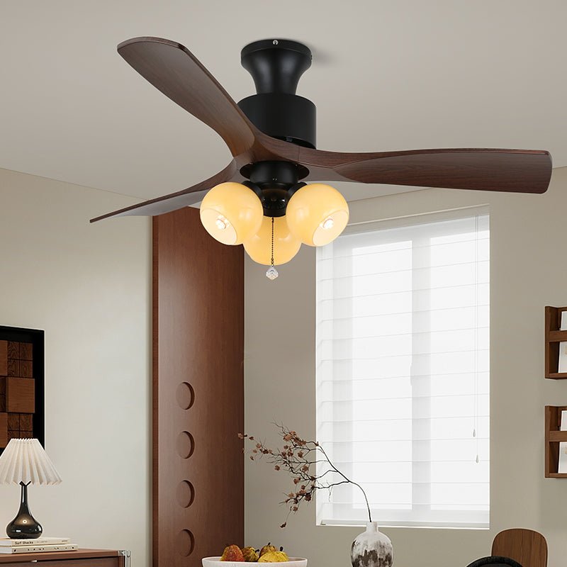 Veloria Deckenventilatorlampe in Schwarz