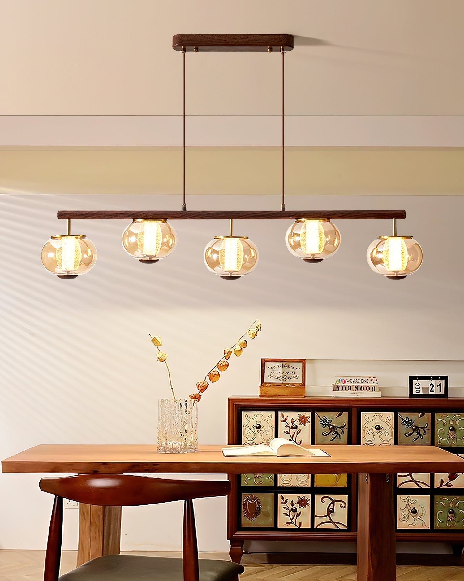 Faylen Lineare Moderne Pendelleuchte aus Glas-Letslighting