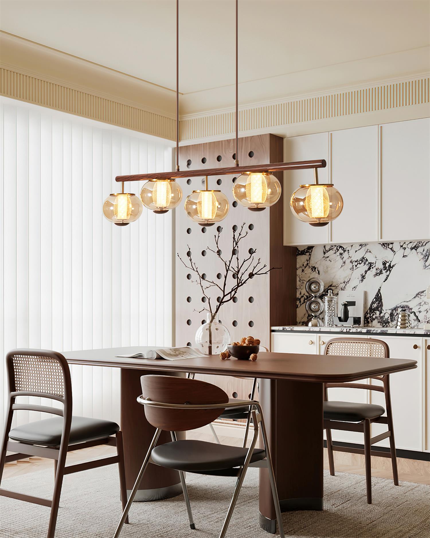 Faylen Lineare Moderne Pendelleuchte aus Glas-Letslighting
