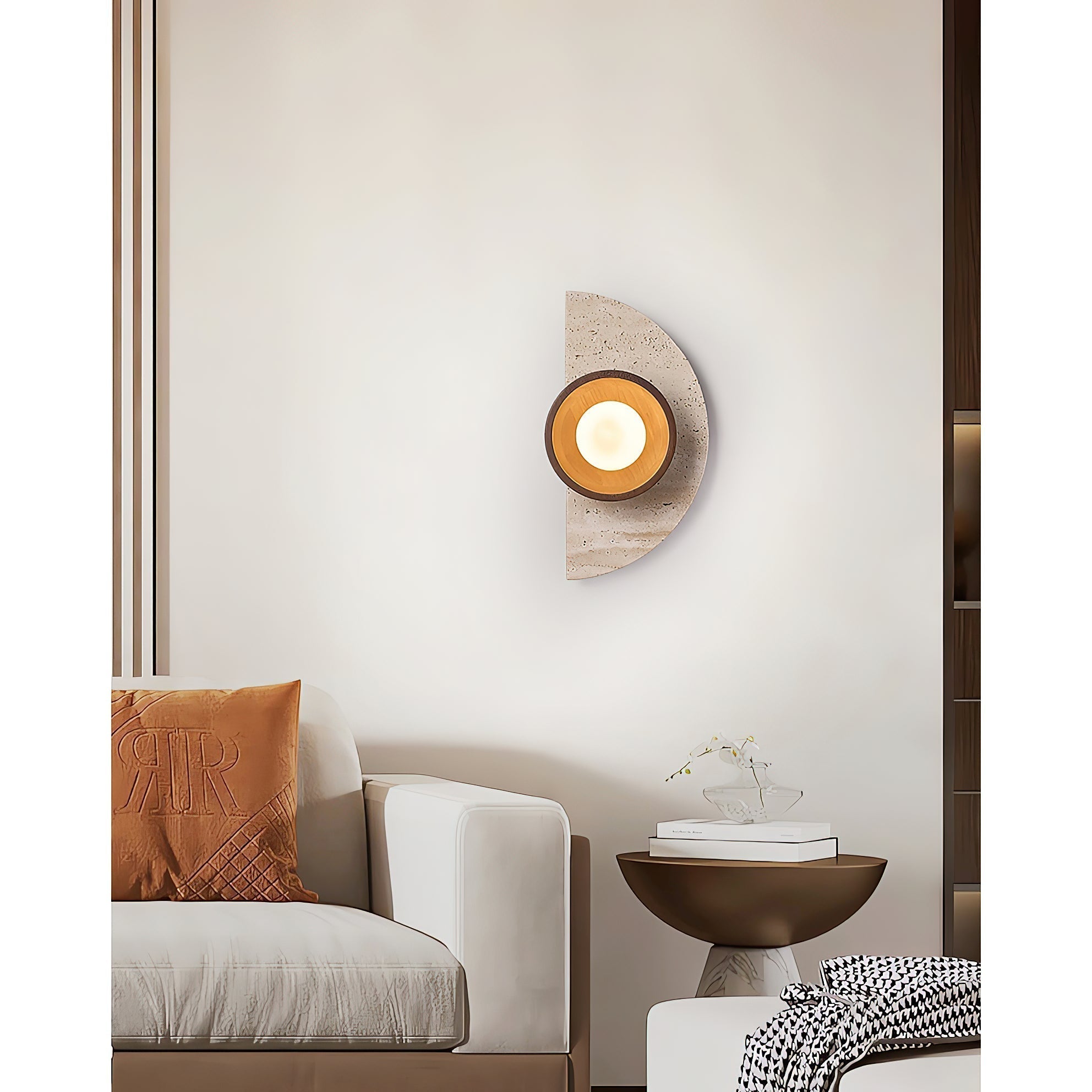 Dvaluvyi Individual Creativity Travertine Wall Lamp - Letslighting