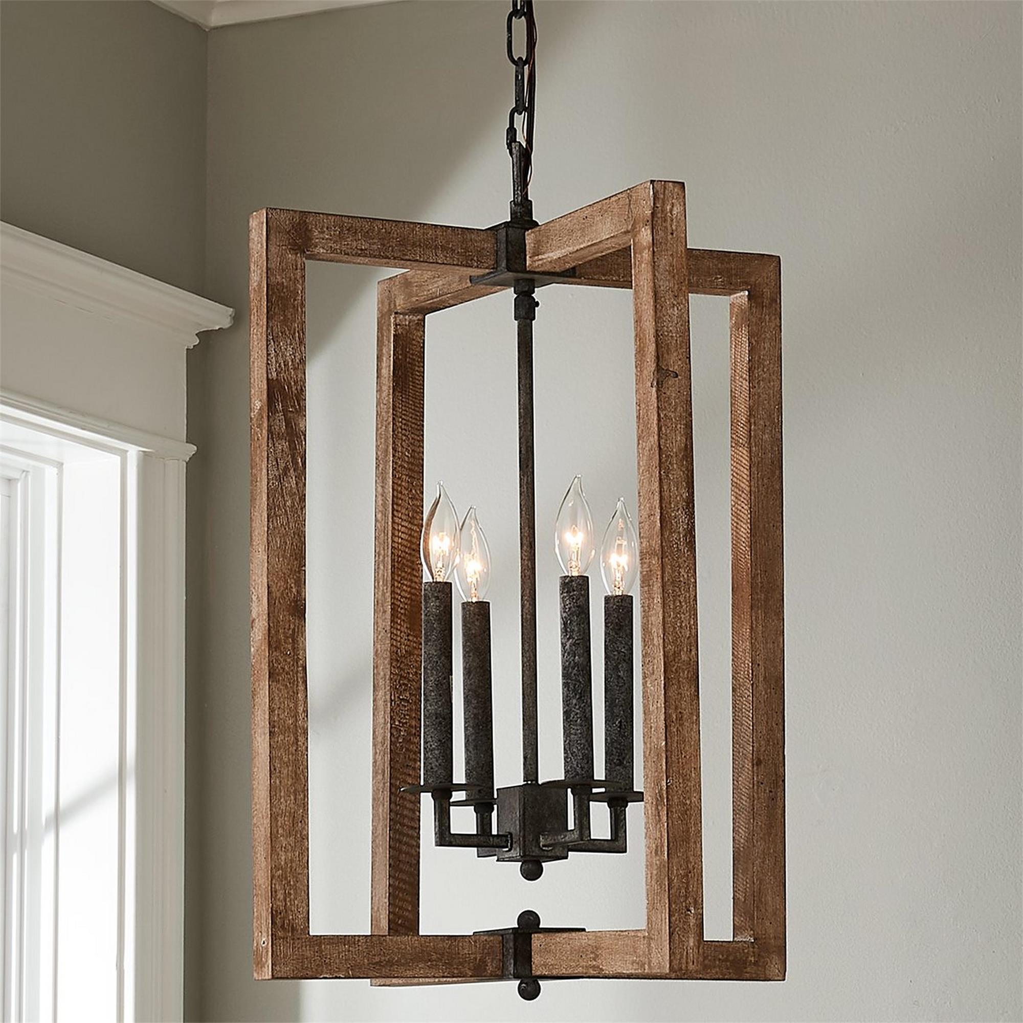 Eirikuvyi Vintage Kreativität Holz Laterne Pendelleuchte-Letslighting