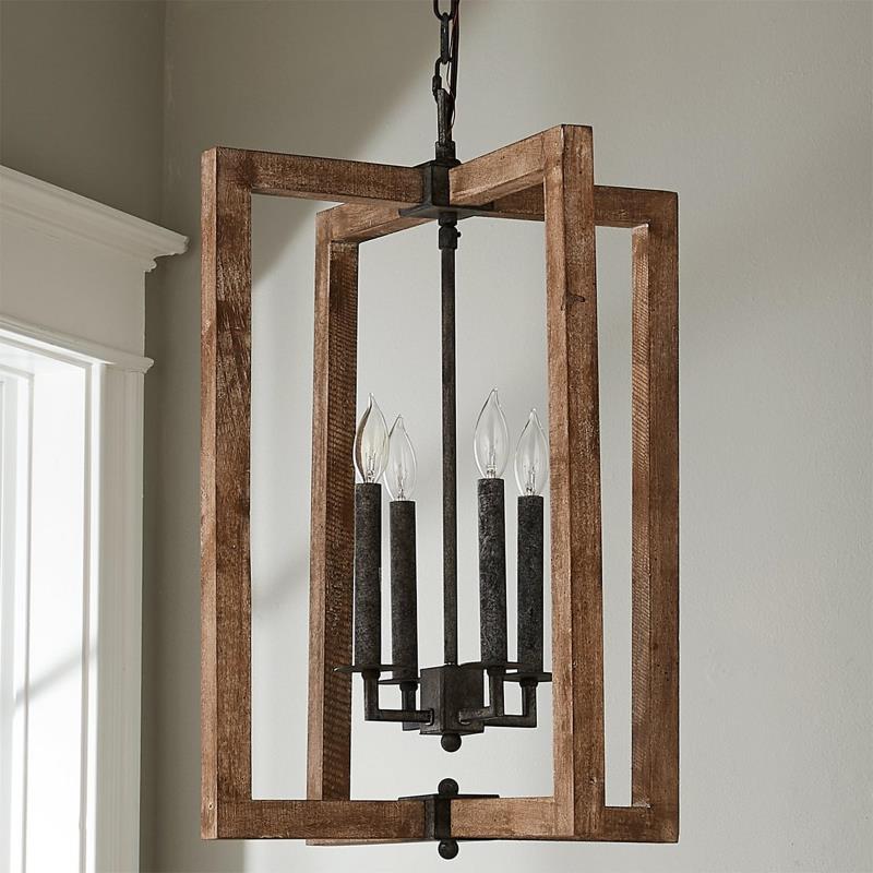 Eirikuvyi Vintage Kreativität Holz Laterne Pendelleuchte-Letslighting
