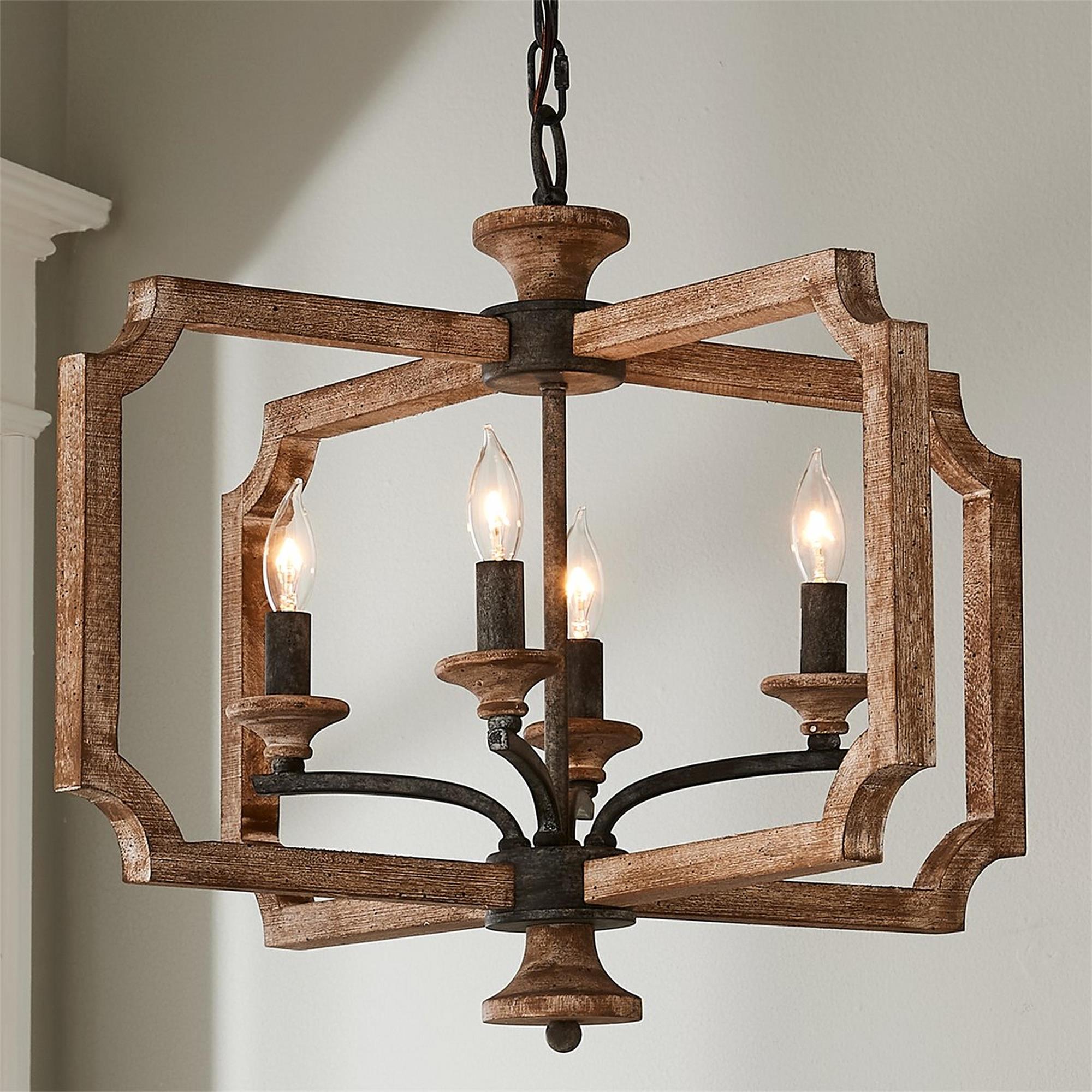 Eirikuvyi Vintage Kreativität Holz Laterne Pendelleuchte-Letslighting