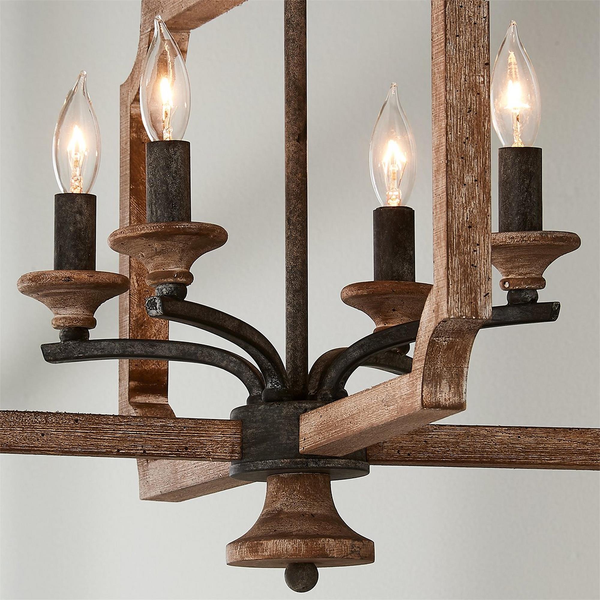 Eirikuvyi Vintage Kreativität Holz Laterne Pendelleuchte-Letslighting