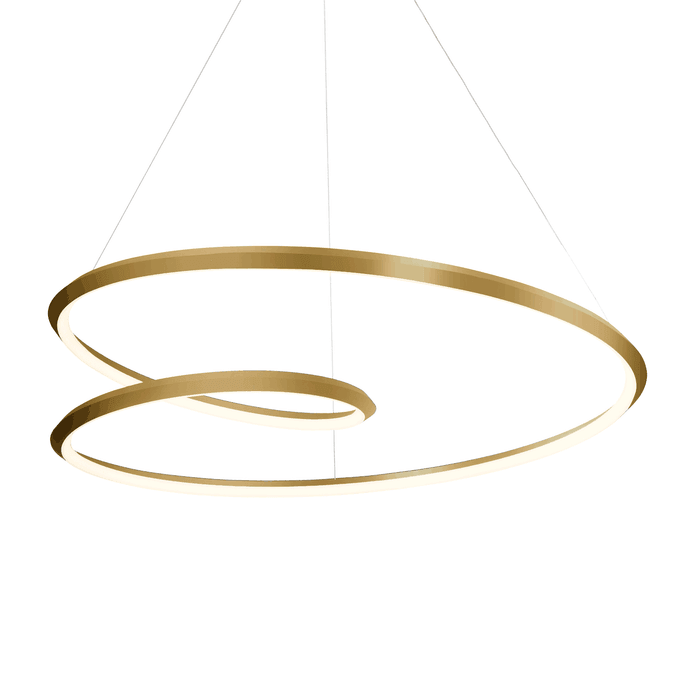 Lustra Kronleuchter Gold Aluminium Opal Glas-Letslighting