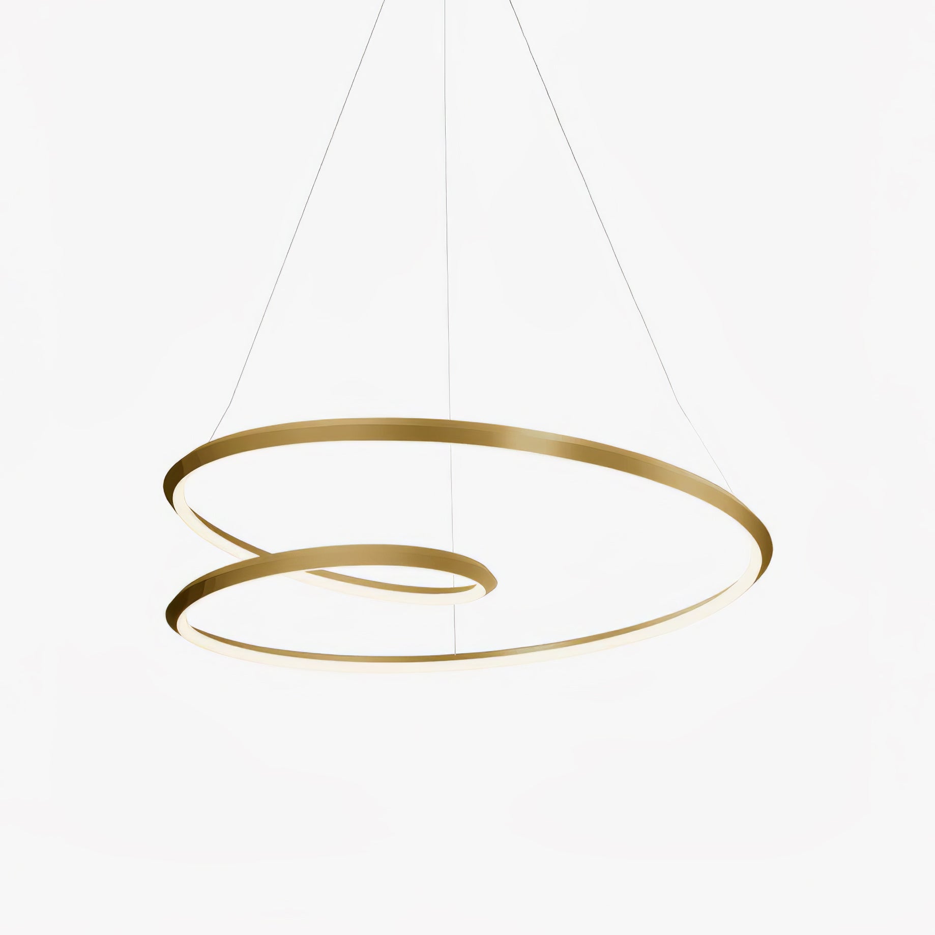Lustra Kronleuchter Gold Aluminium Opal Glas-Letslighting