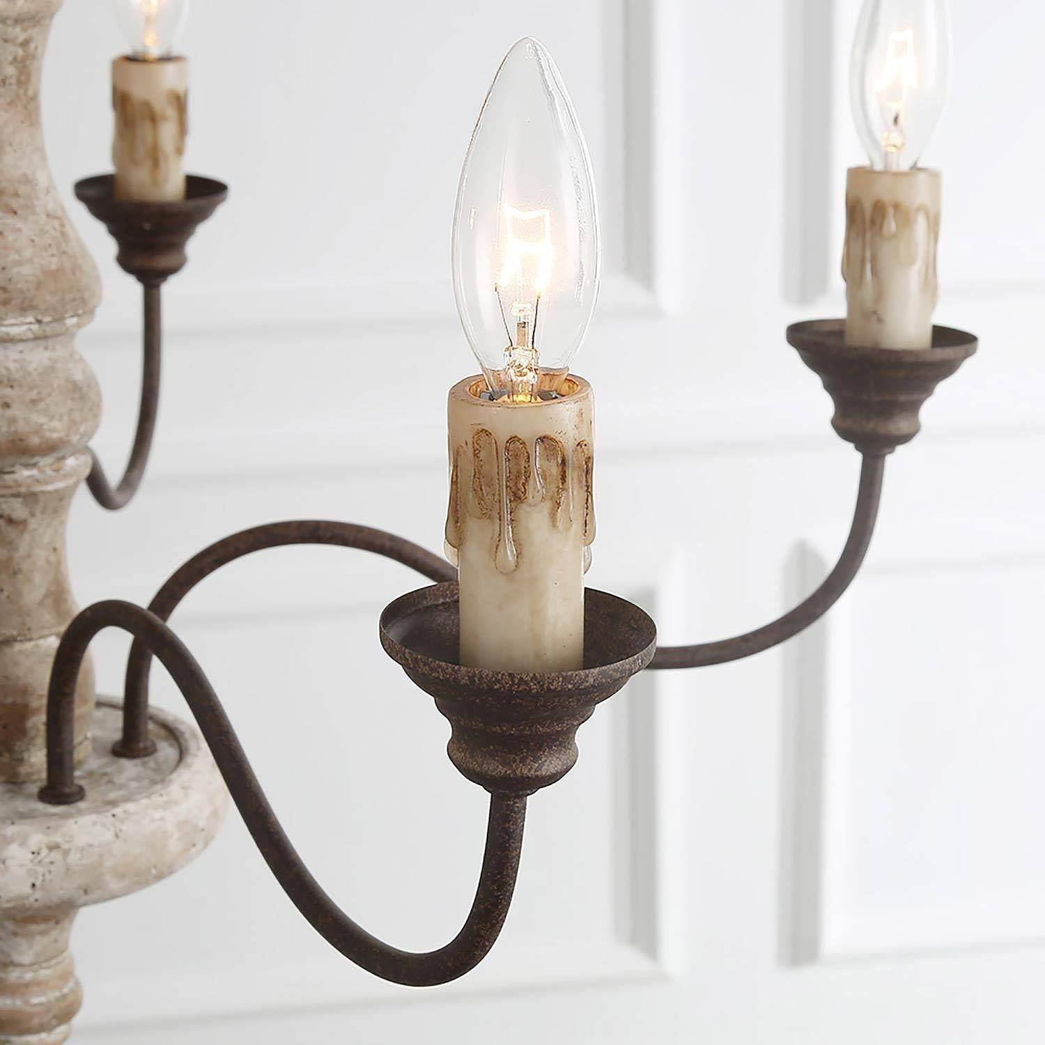 Fljotuvyi Eleganter Vintage-Kronleuchter aus Holz-Letslighting
