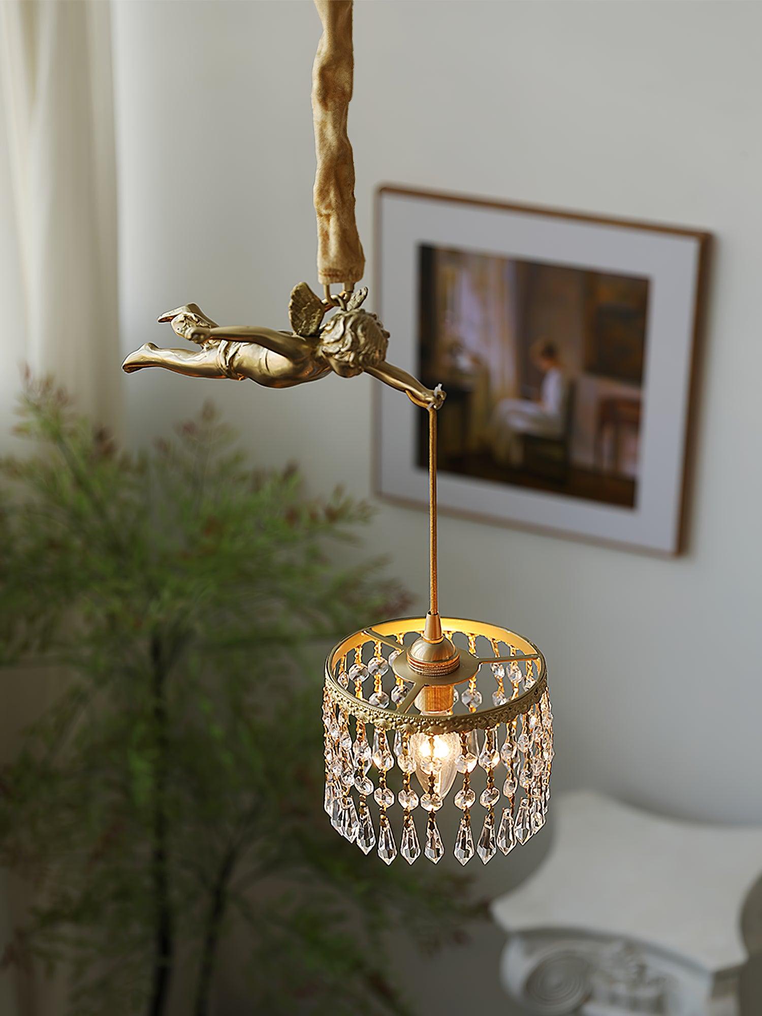 Calytra Messing Kristall Künstlerisch Pendelleuchte-Letslighting