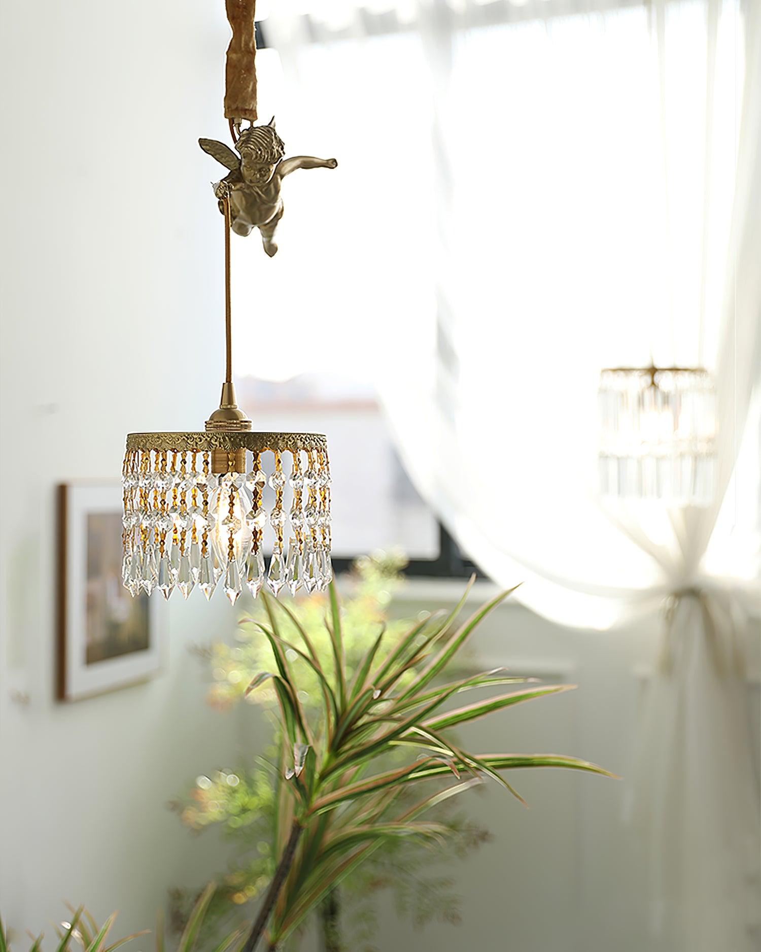Calytra Messing Kristall Künstlerisch Pendelleuchte-Letslighting