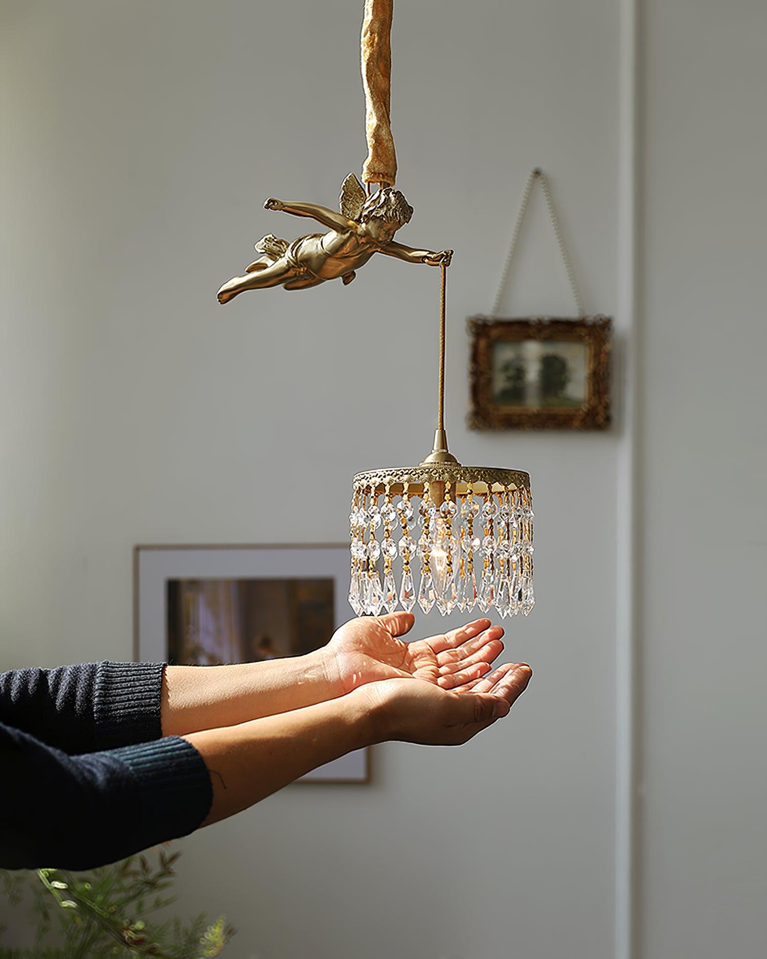 Calytra Messing Kristall Künstlerisch Pendelleuchte-Letslighting