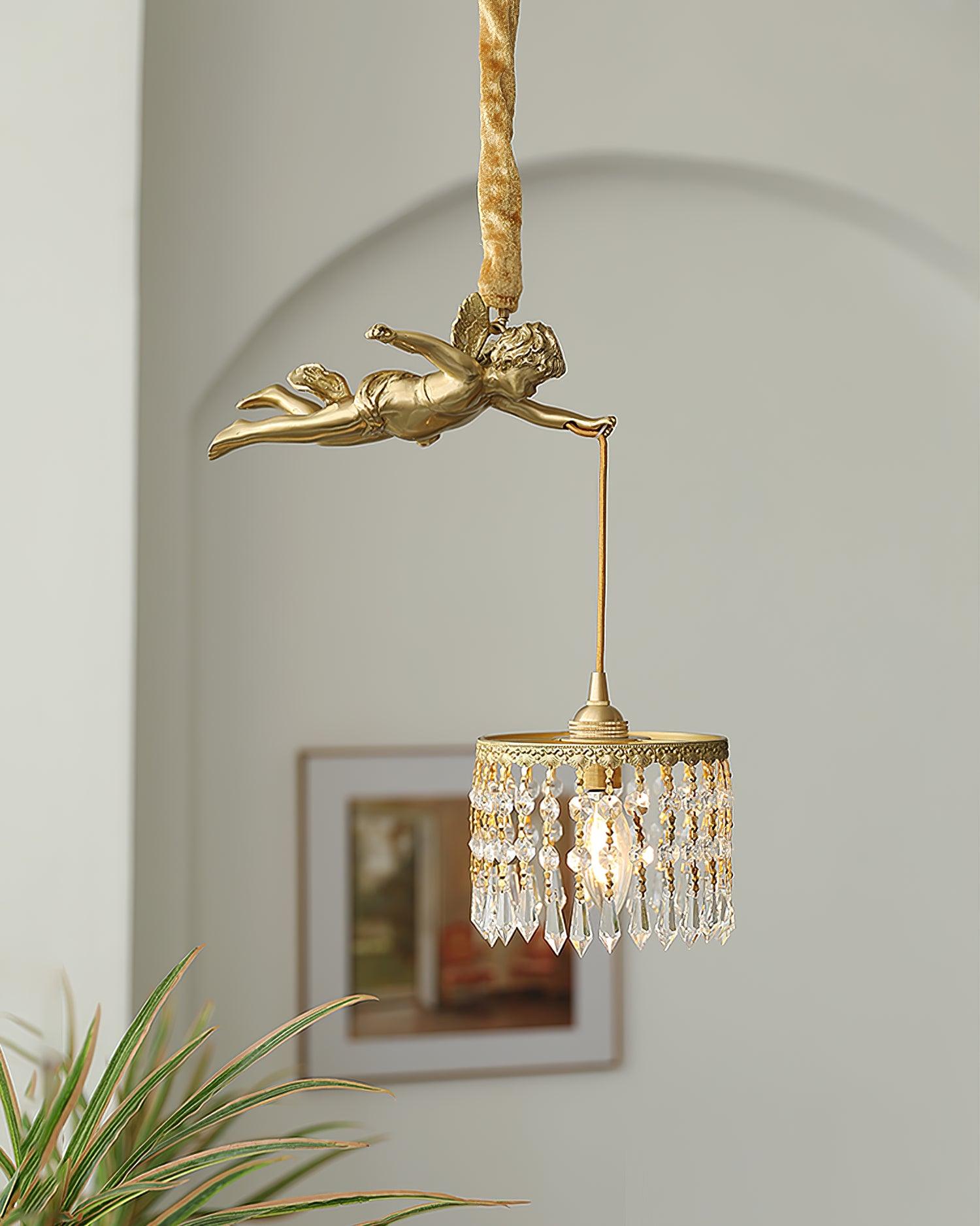 Calytra Messing Kristall Künstlerisch Pendelleuchte-Letslighting
