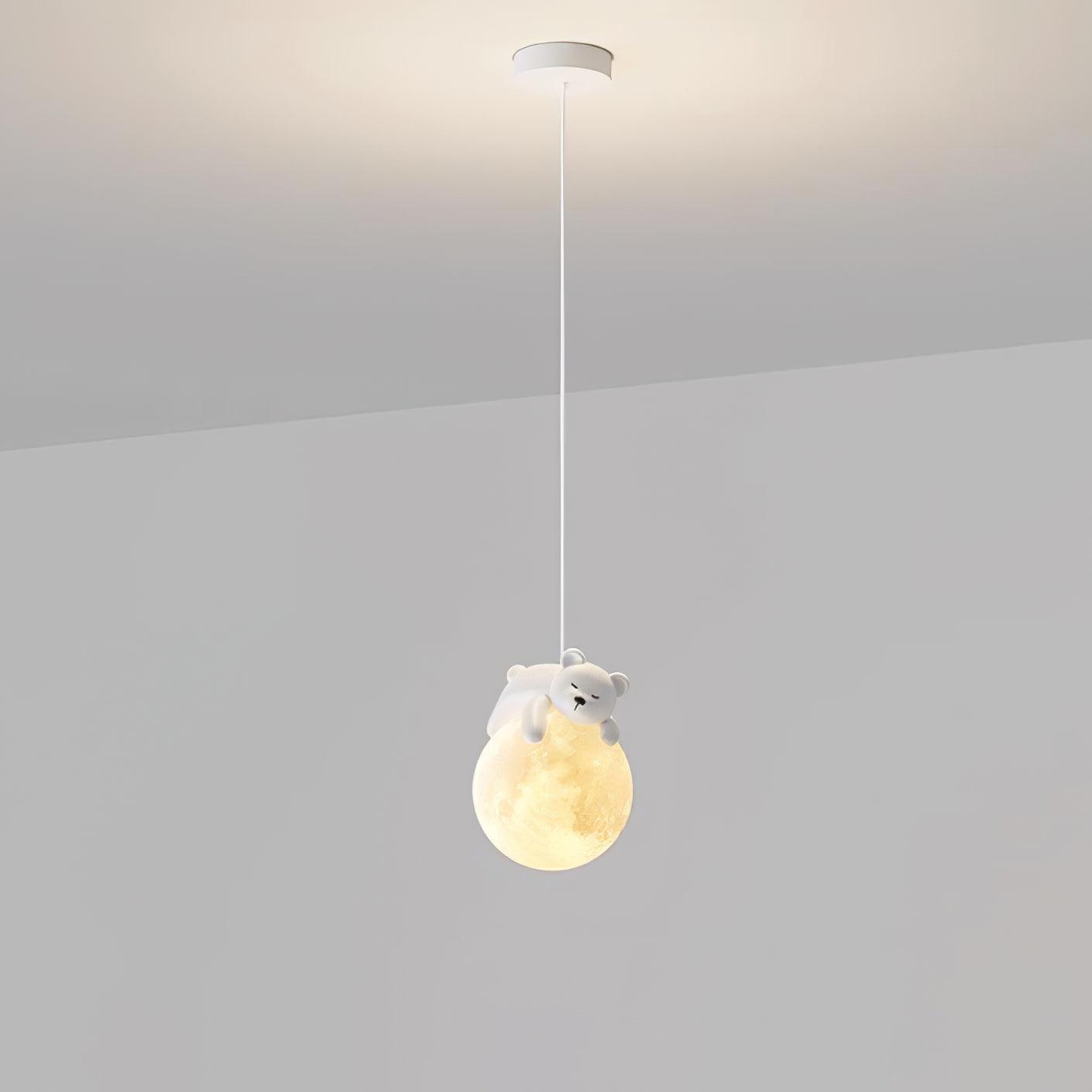 Lustra Pendelleuchte Bär Mond für Kinderzimmer-Letslighting