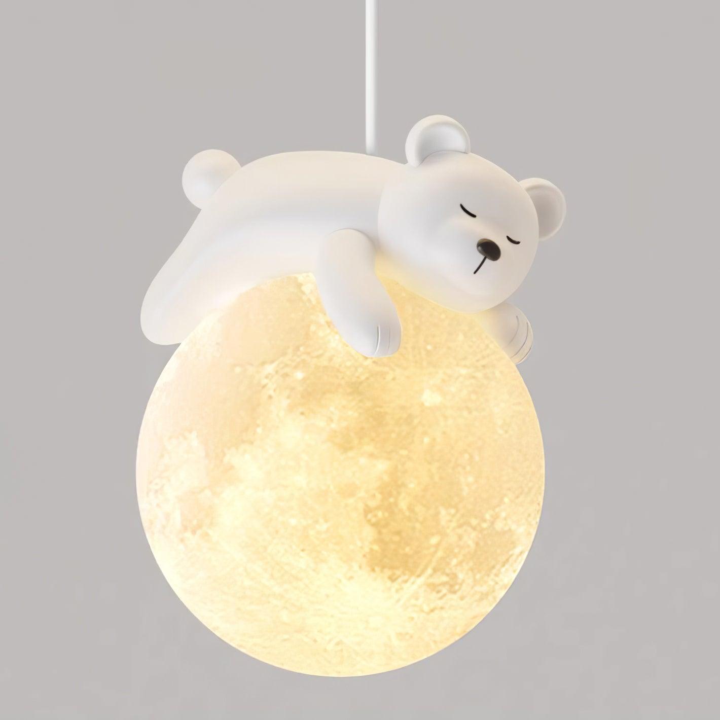 Lustra Pendelleuchte Bär Mond für Kinderzimmer-Letslighting