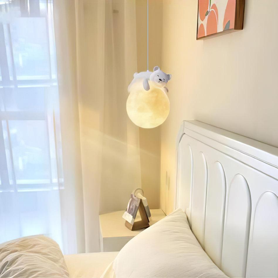 Lustra Pendelleuchte Bär Mond für Kinderzimmer-Letslighting