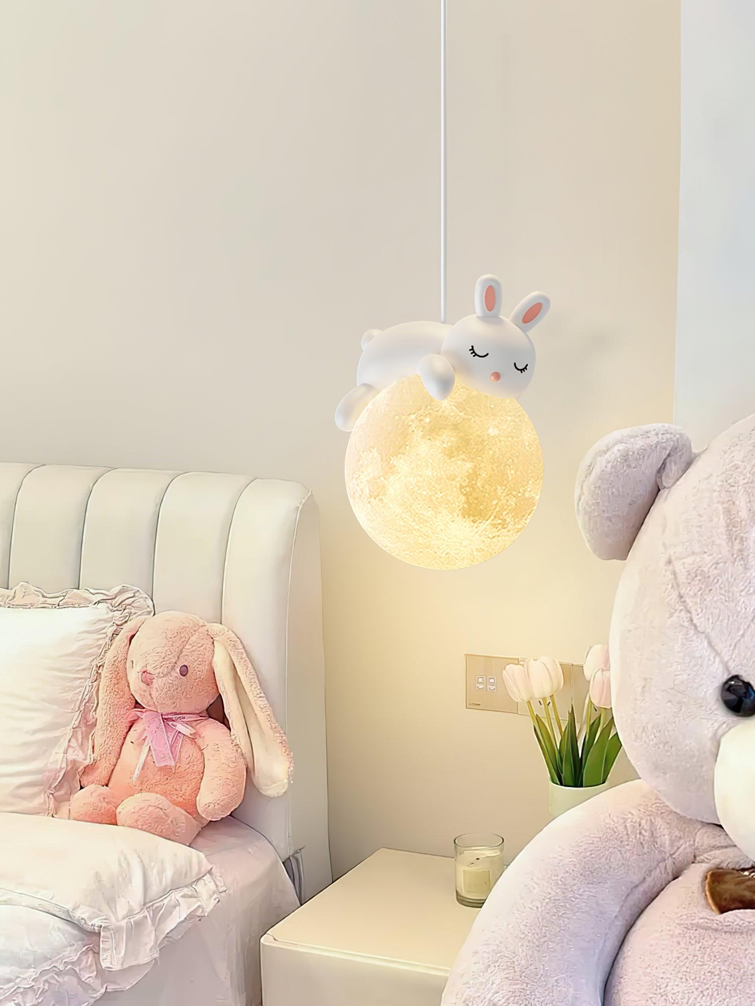 Lustra Pendelleuchte Bär Mond für Kinderzimmer-Letslighting