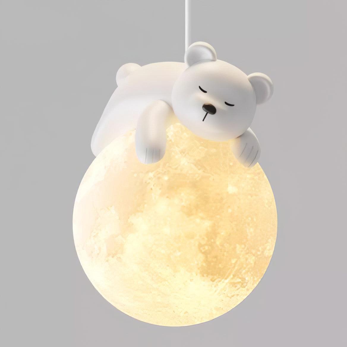 Lustra Pendelleuchte Bär Mond für Kinderzimmer-Letslighting