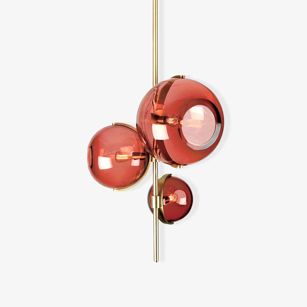 Lustra Kronleuchter Bernsteinfarbene Glaskugel-Letslighting