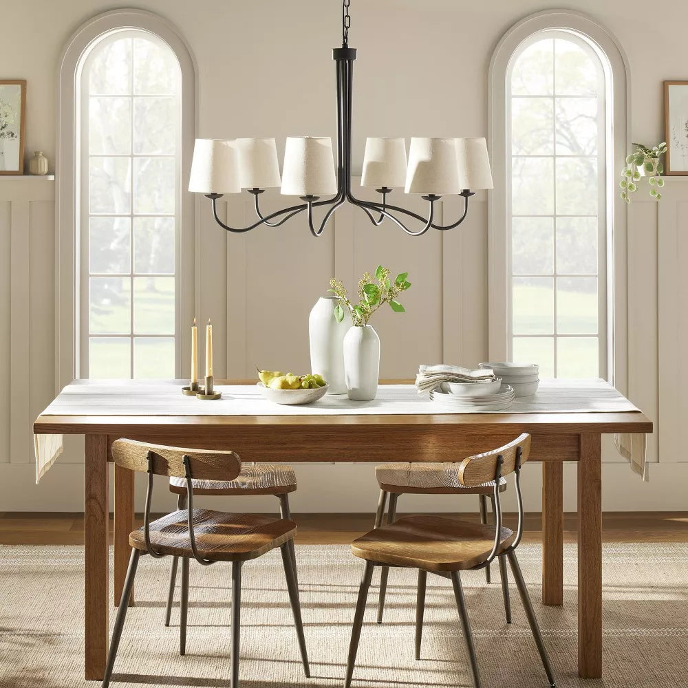 Kvennuvyn Eleganter Vintage-Stoff-Kronleuchter-Letslighting
