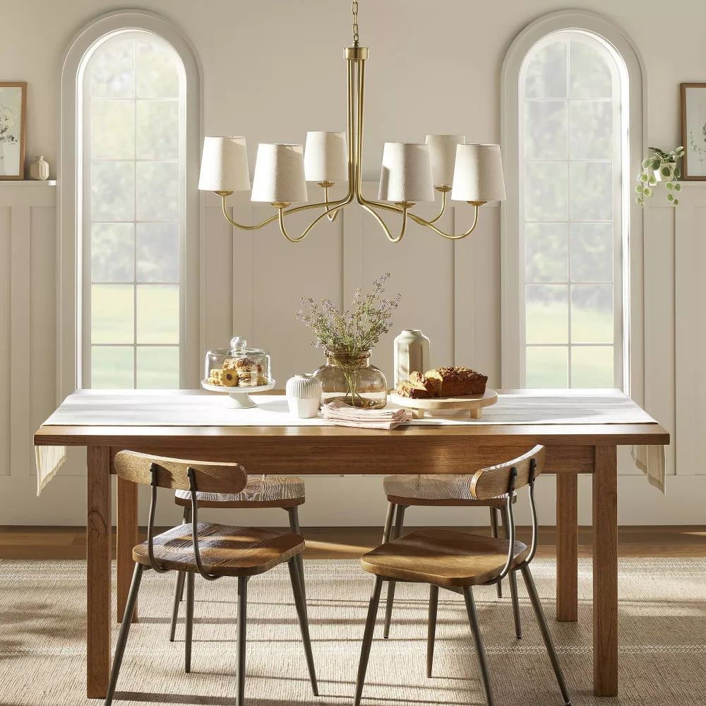 Kvennuvyn Eleganter Vintage-Stoff-Kronleuchter-Letslighting