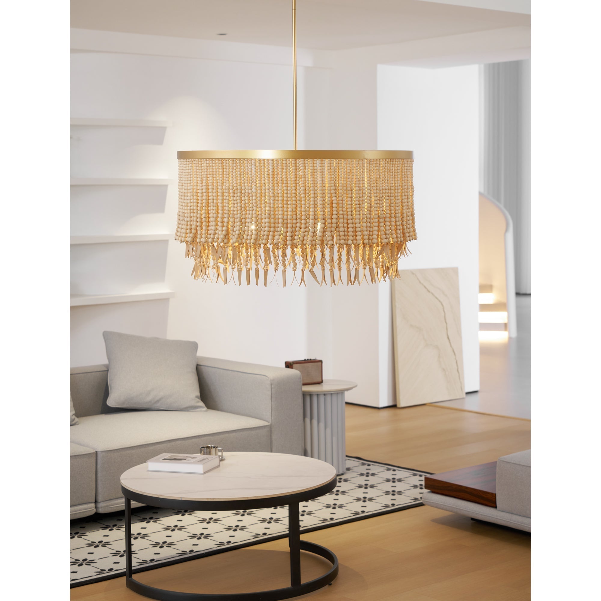 Ljomuvyn Moderne Vintage Holz-Deckenlampe Wohnzimmer-Letslighting