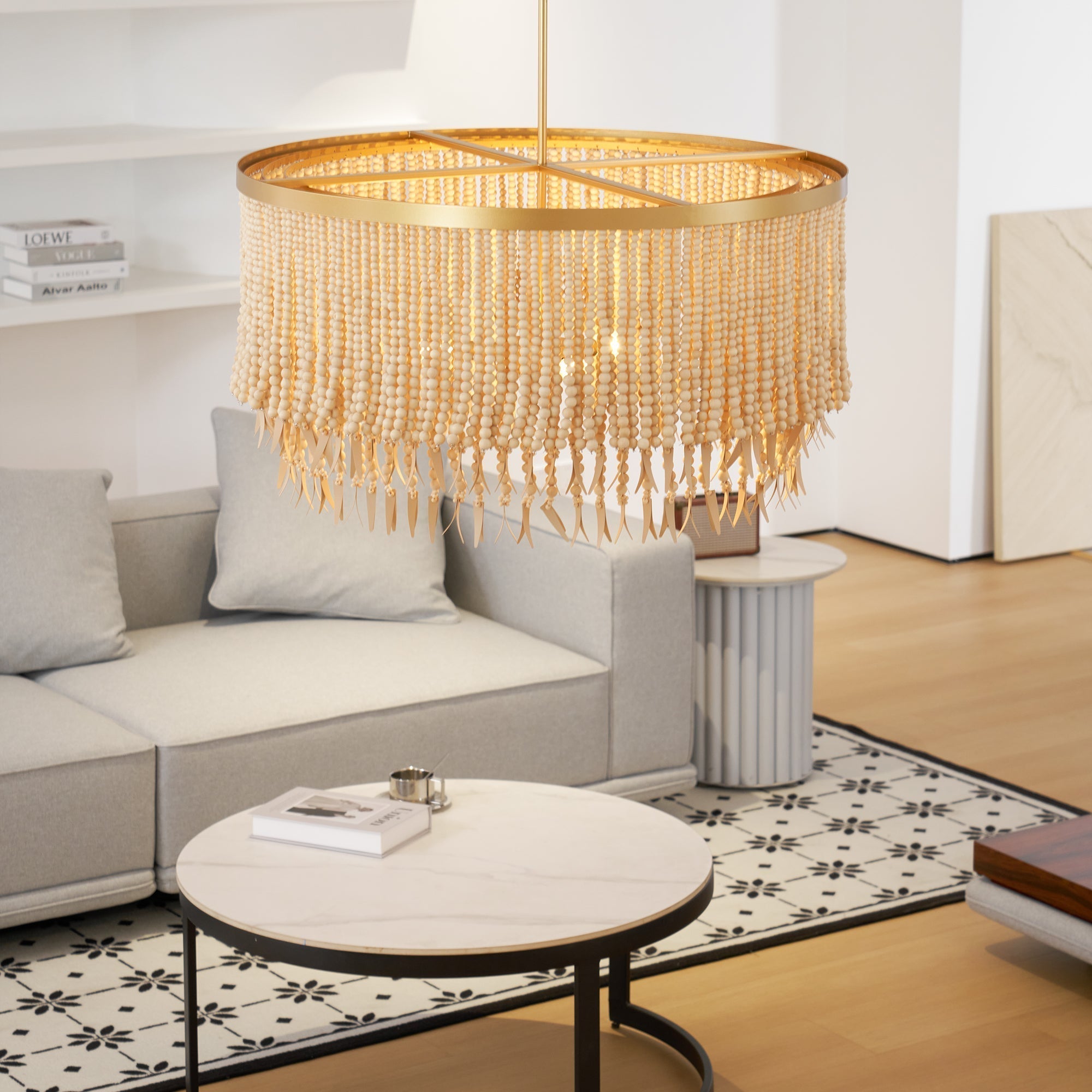 Ljomuvyn Moderne Vintage Holz-Deckenlampe Wohnzimmer-Letslighting