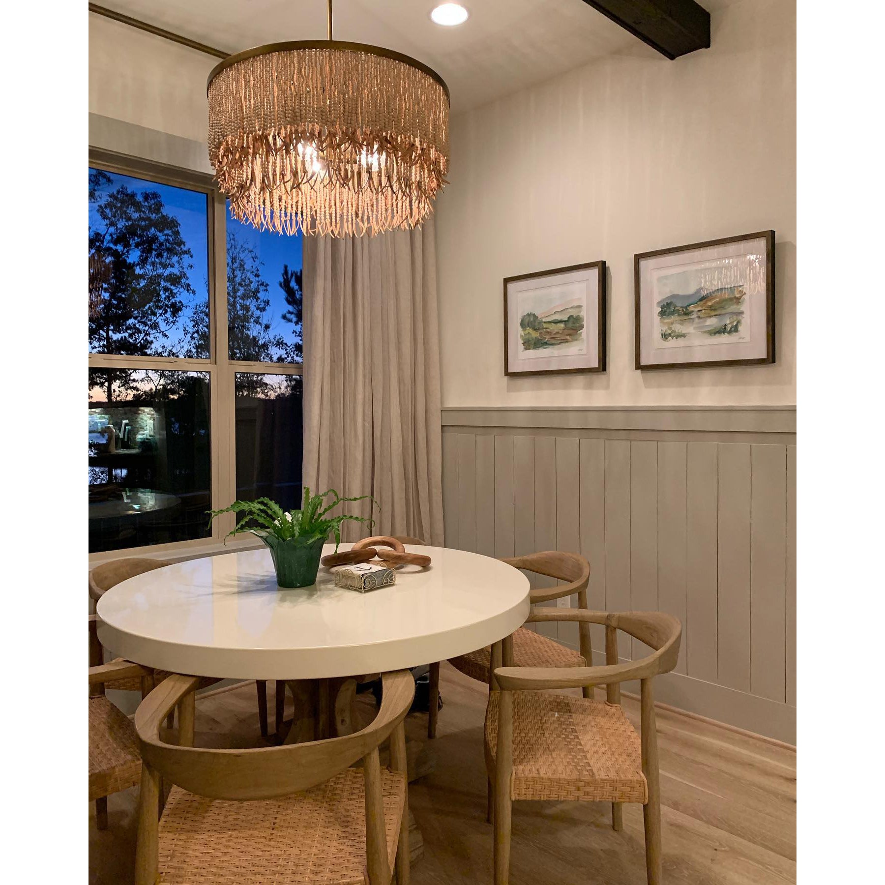 Ljomuvyn Moderne Vintage Holz-Deckenlampe Wohnzimmer-Letslighting