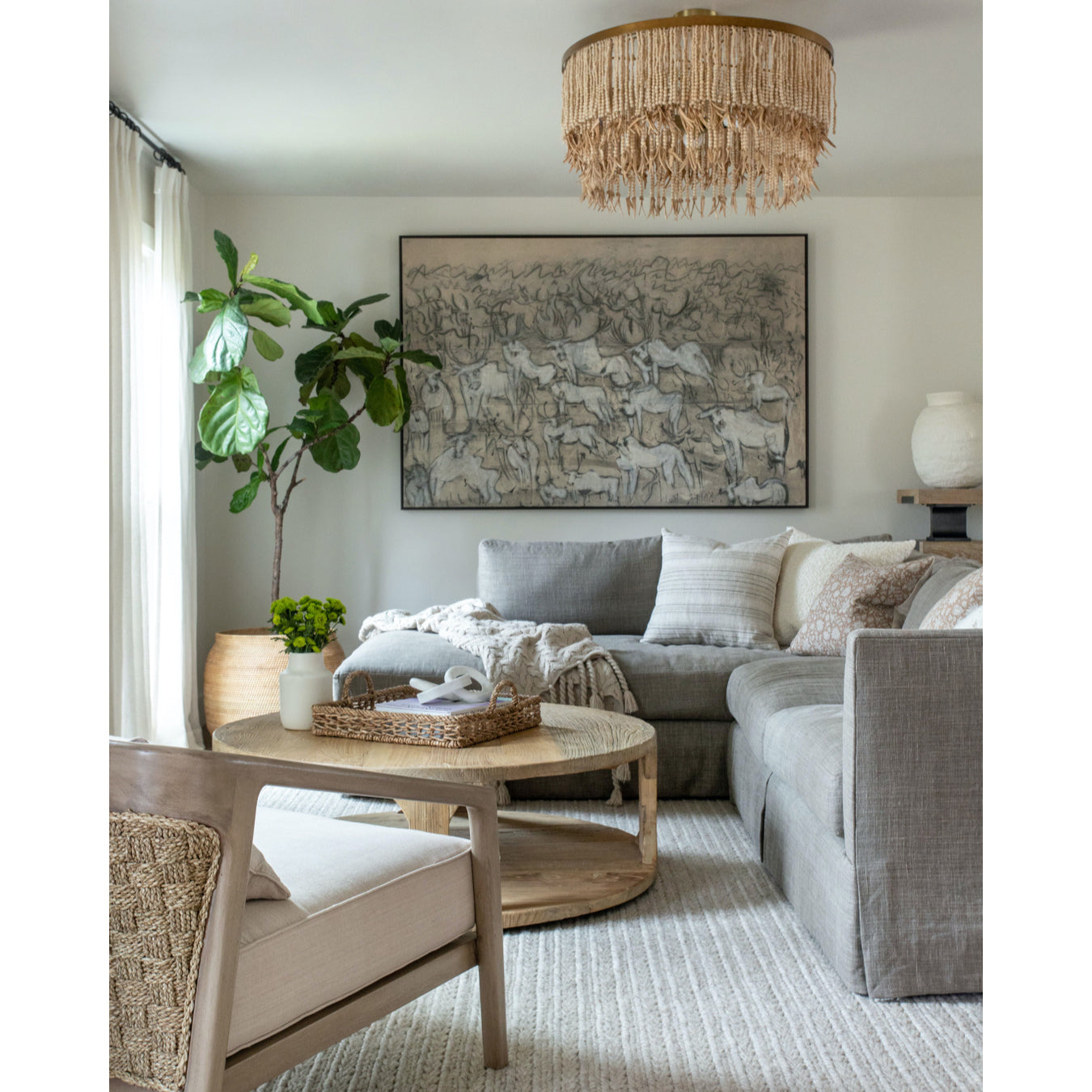 Ljomuvyn Moderne Vintage Holz-Deckenlampe Wohnzimmer-Letslighting