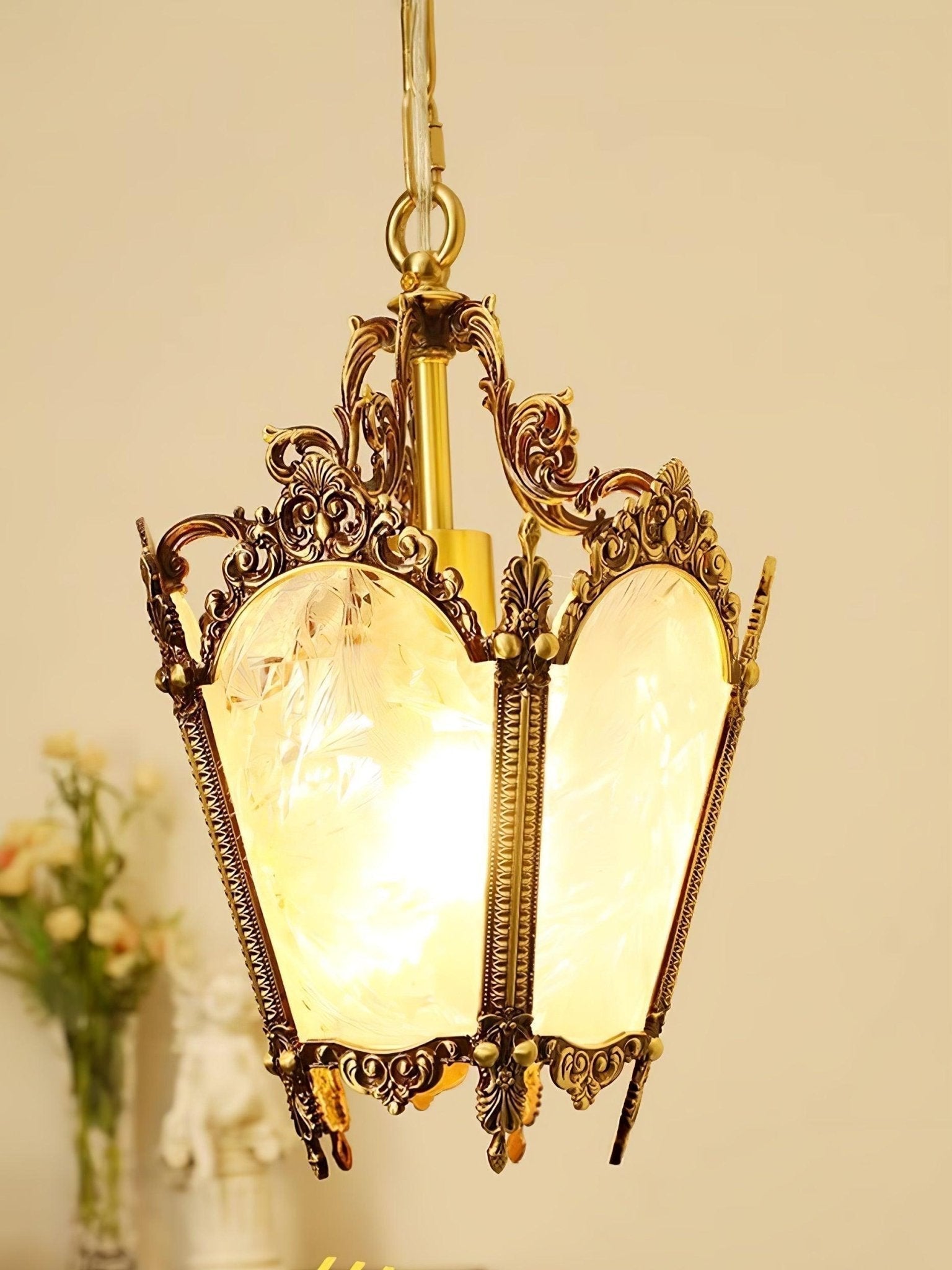 Lustra Pendelleuchte Messing Empire Antik Elegant-Letslighting