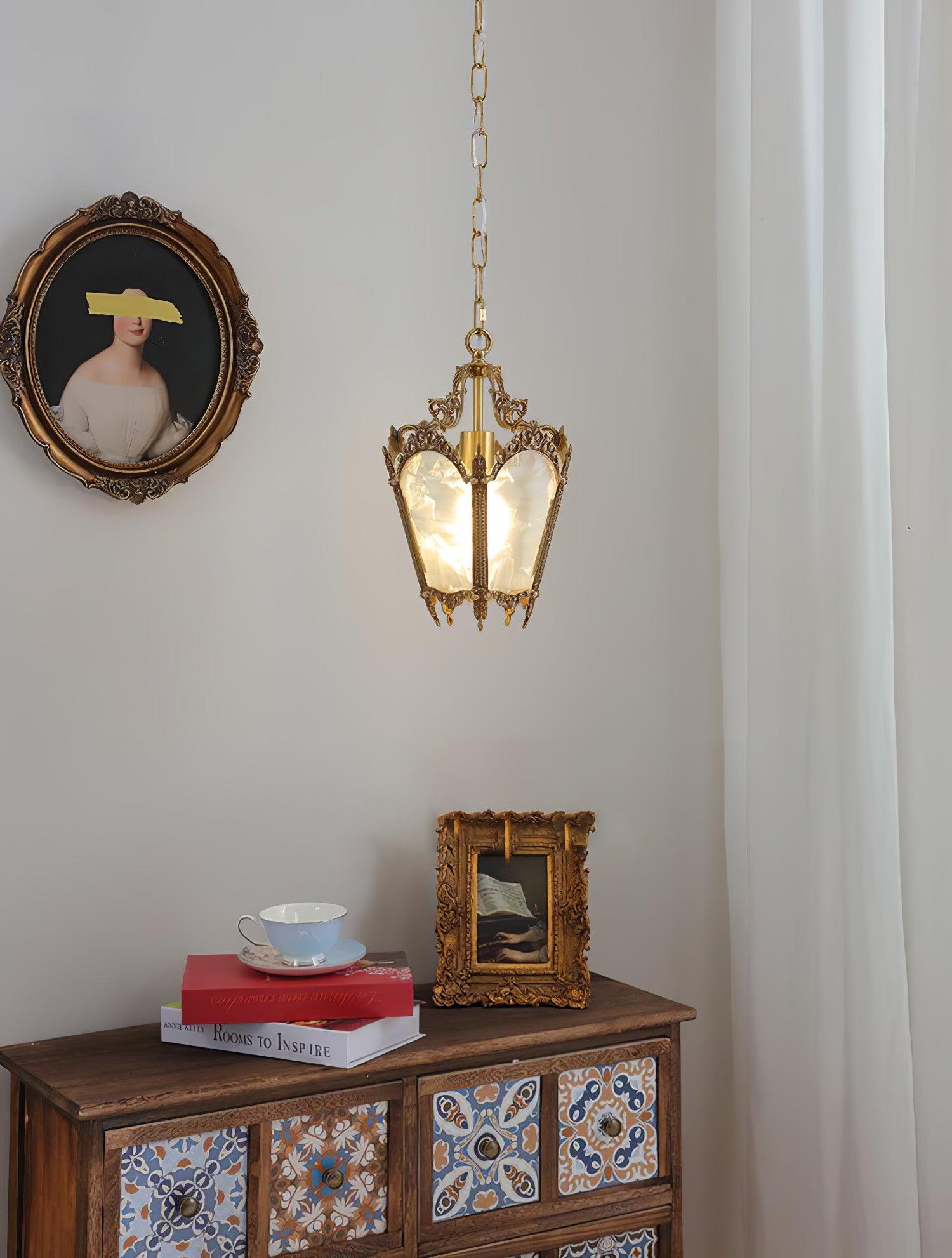 Lustra Pendelleuchte Messing Empire Antik Elegant-Letslighting