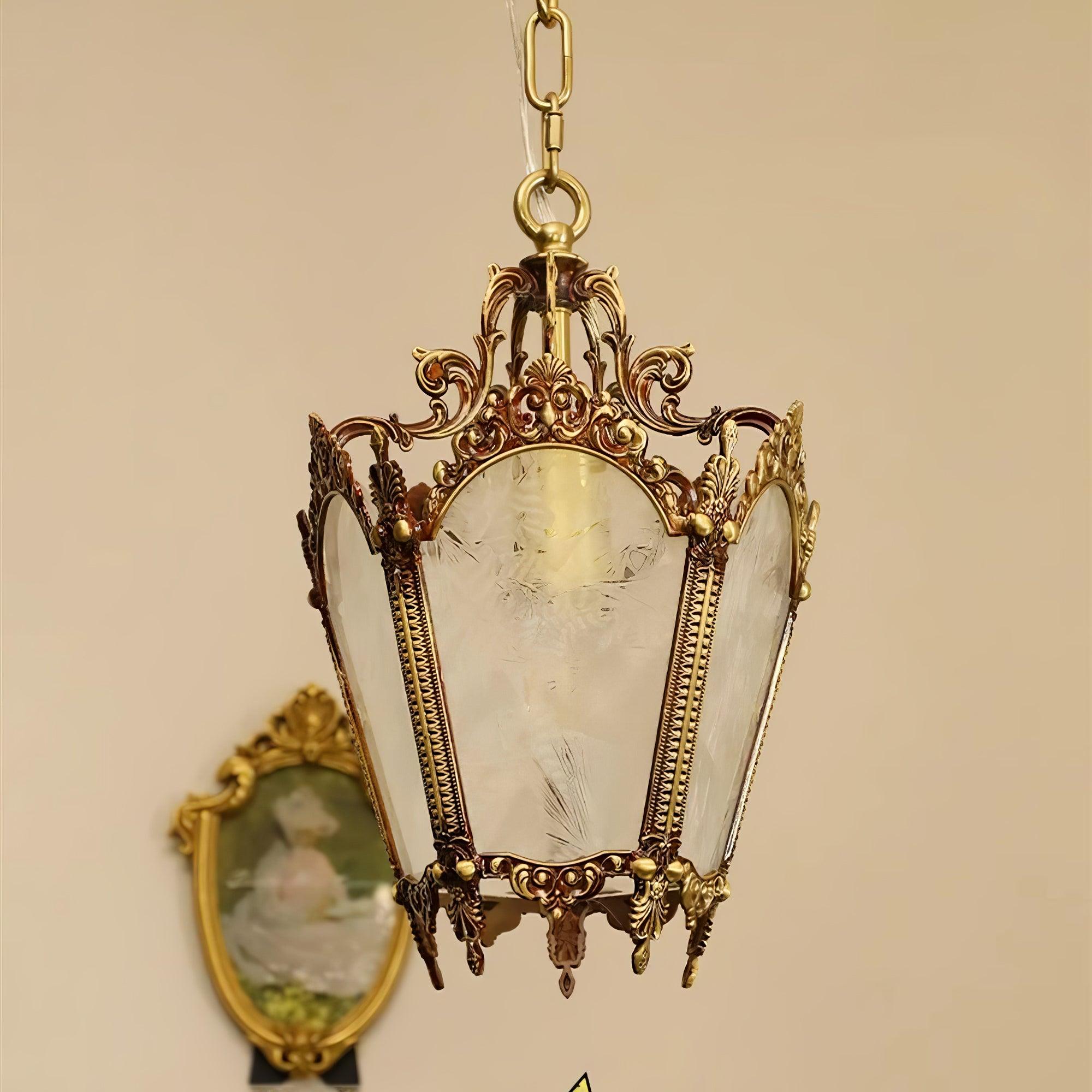 Lustra Pendelleuchte Messing Empire Antik Elegant-Letslighting