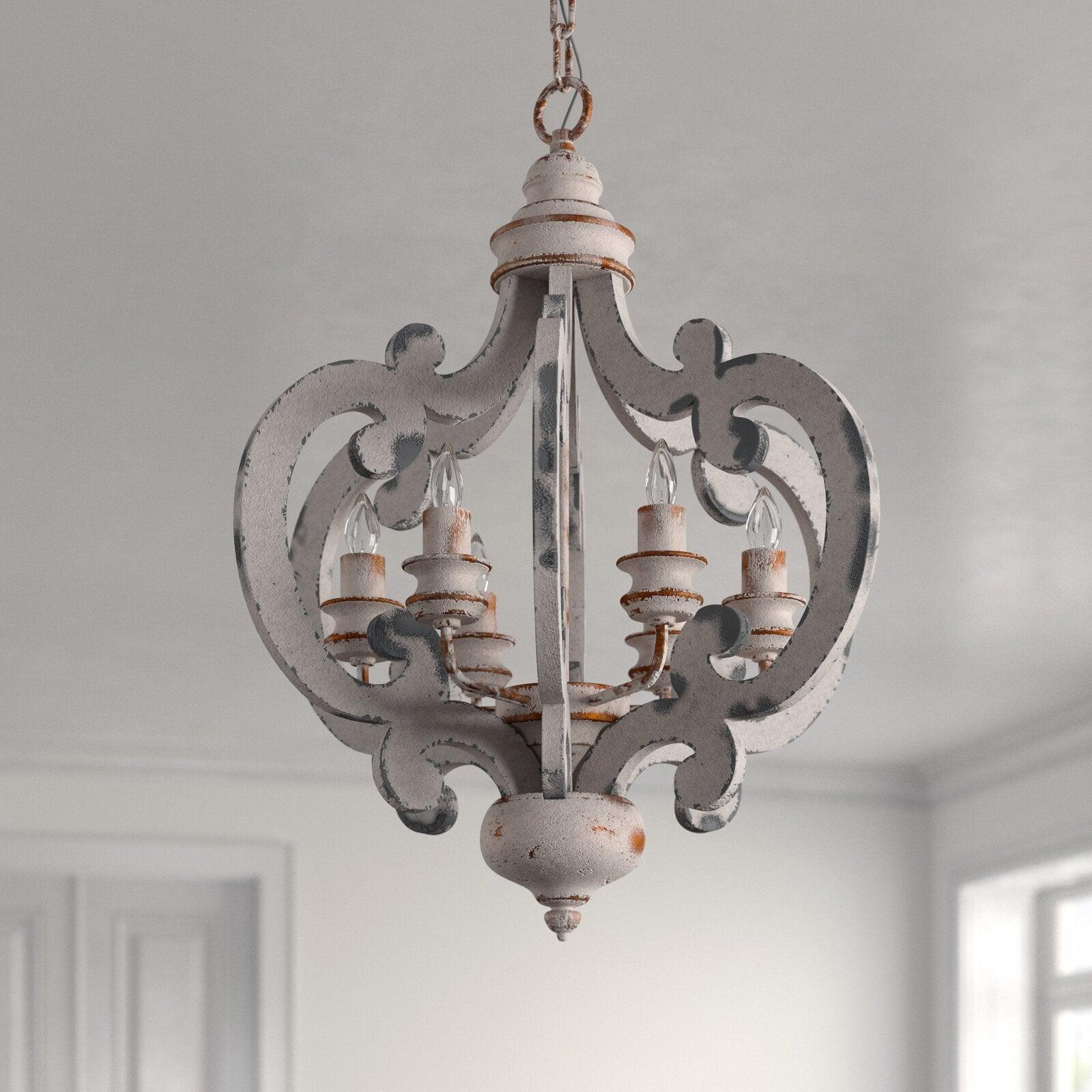 Lustra Kronleuchter Holz Vintage-Letslighting