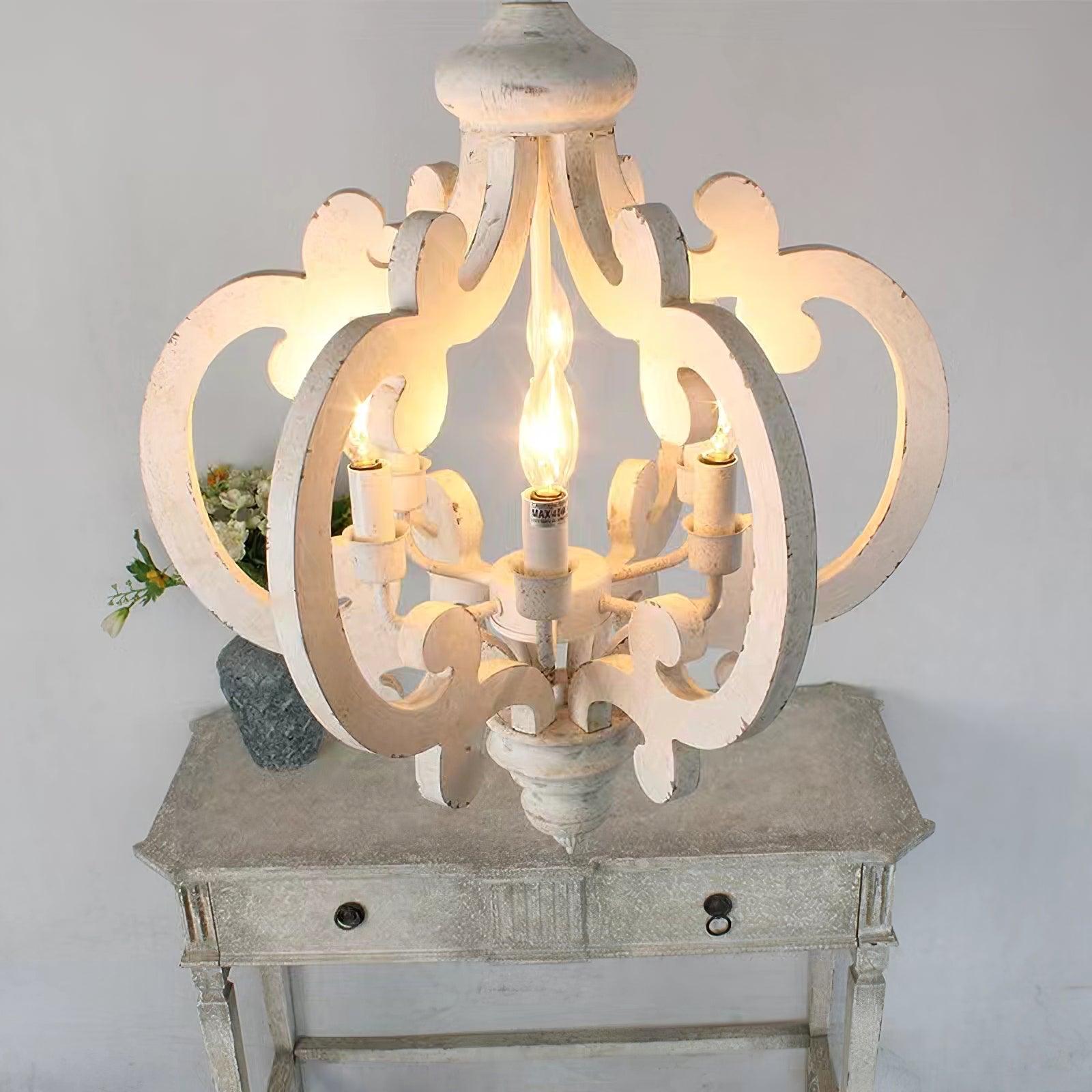 Lustra Kronleuchter Holz Vintage-Letslighting