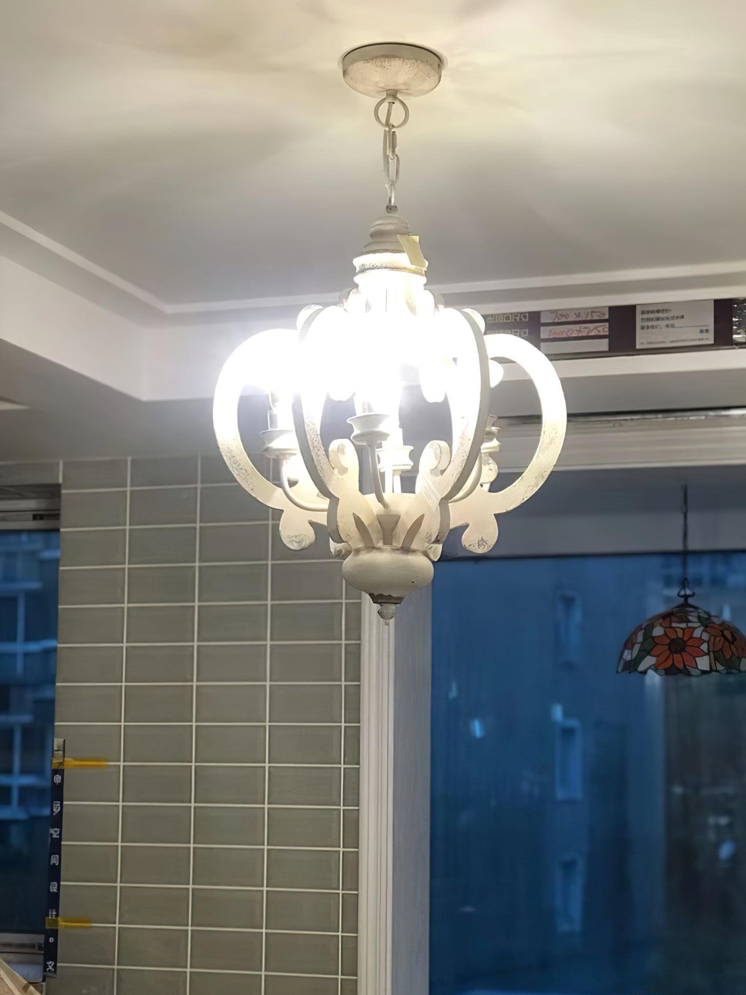 Lustra Kronleuchter Holz Vintage-Letslighting