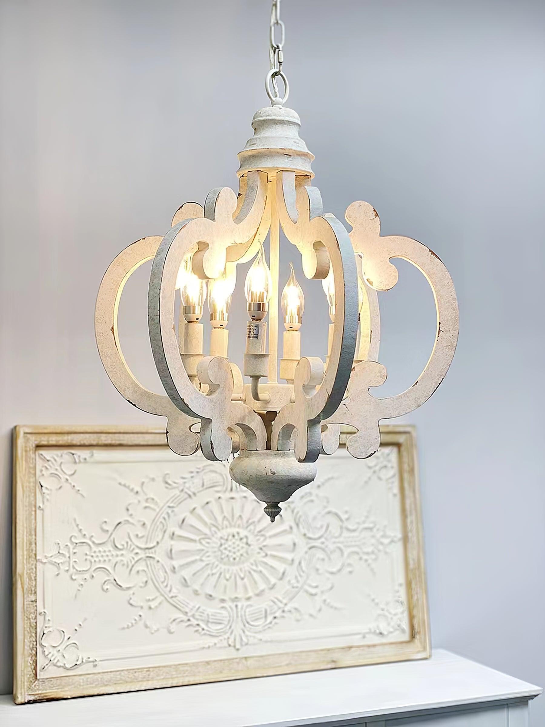 Lustra Kronleuchter Holz Vintage-Letslighting
