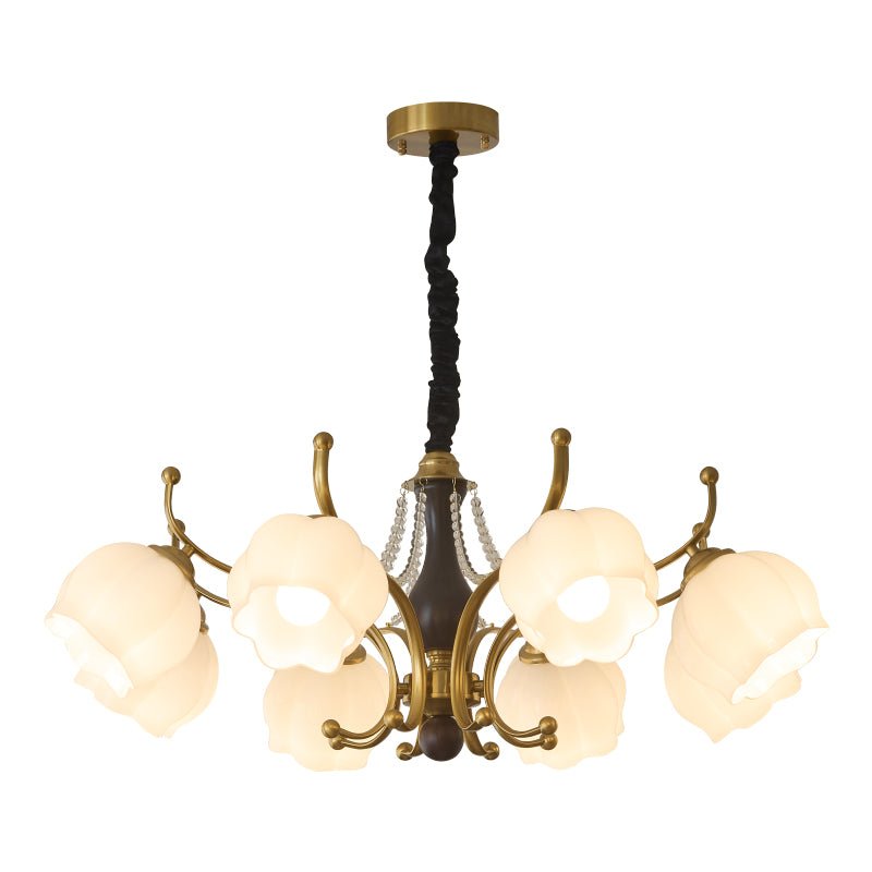 Lustra Kronleuchter Holz Glas Vintage-Letslighting