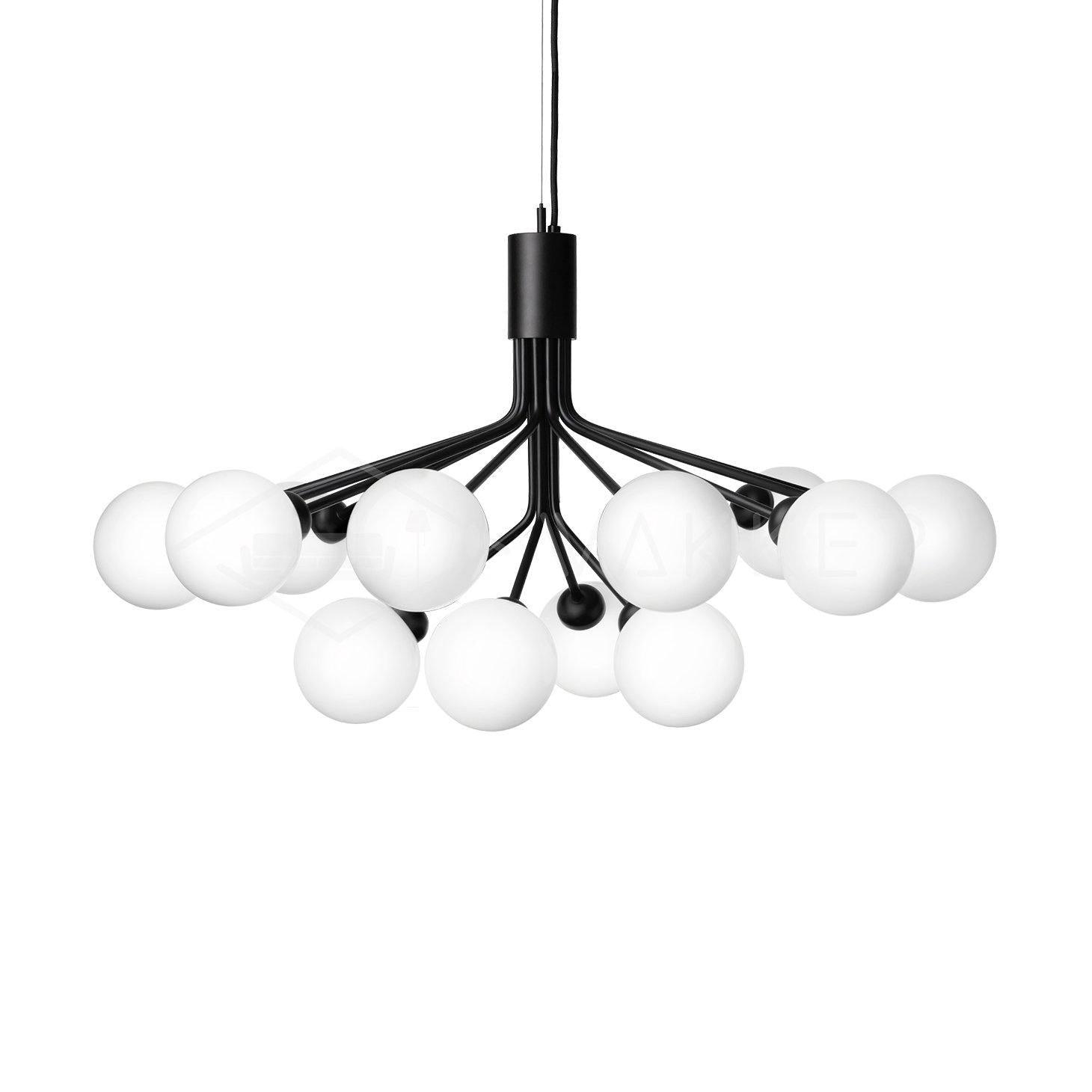 Lustra Pendelleuchte Glaskugel Cluster Messing-Letslighting